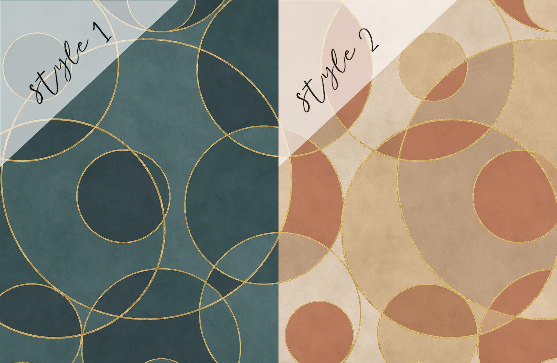 Opulent Circular Patterns Teal Wallpaper Mural