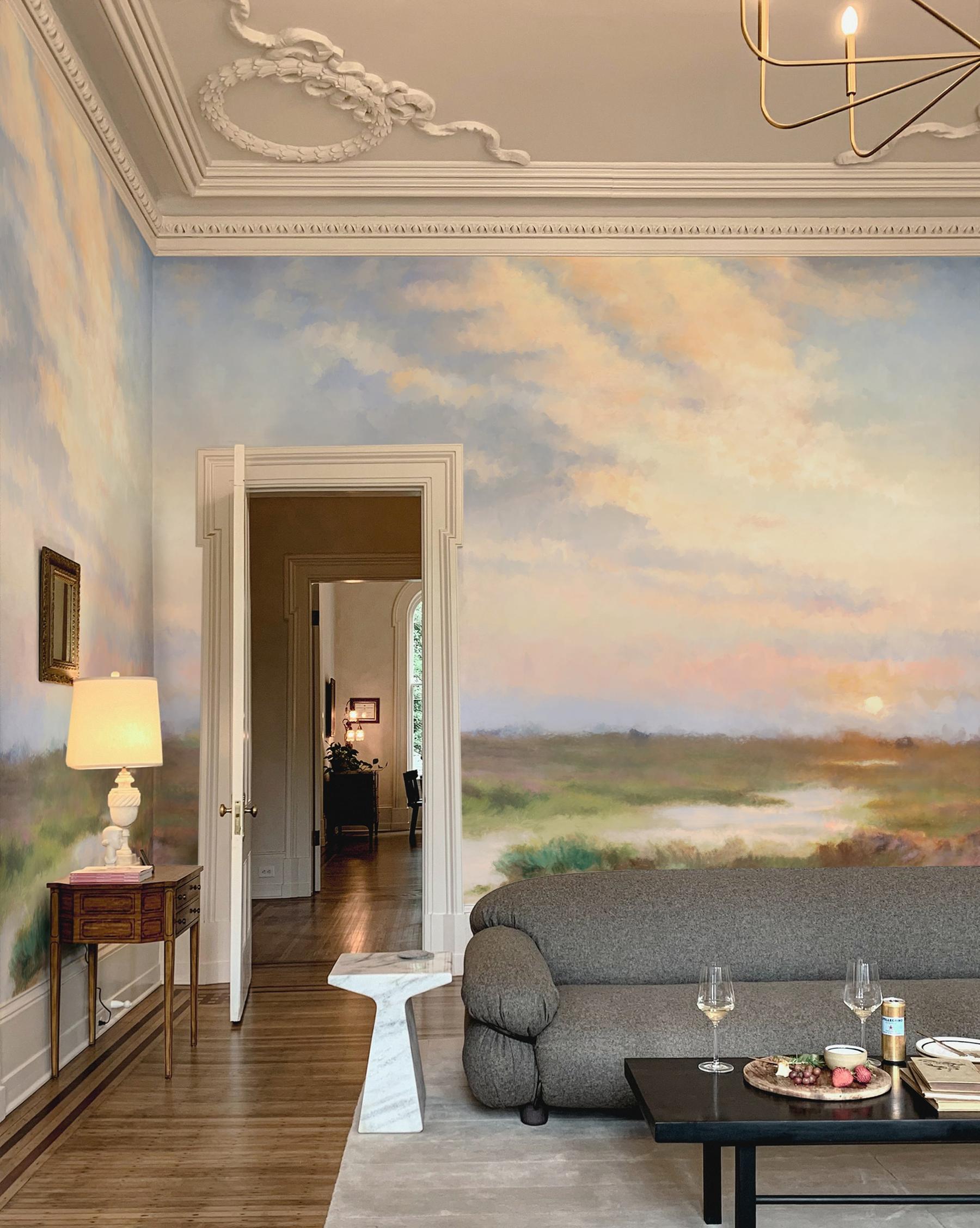Sunrise Pastel Tones Artistic Wallpaper Mural