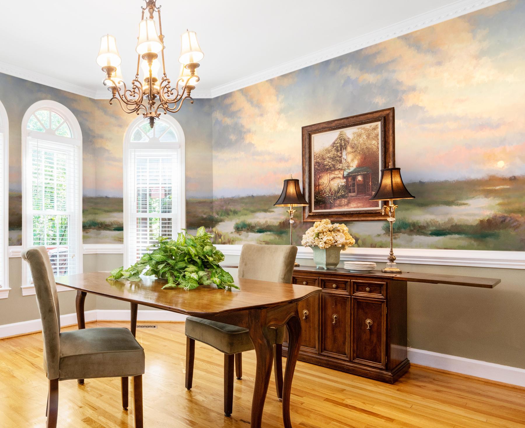 Sunrise Pastel Tones Artistic Wallpaper Mural
