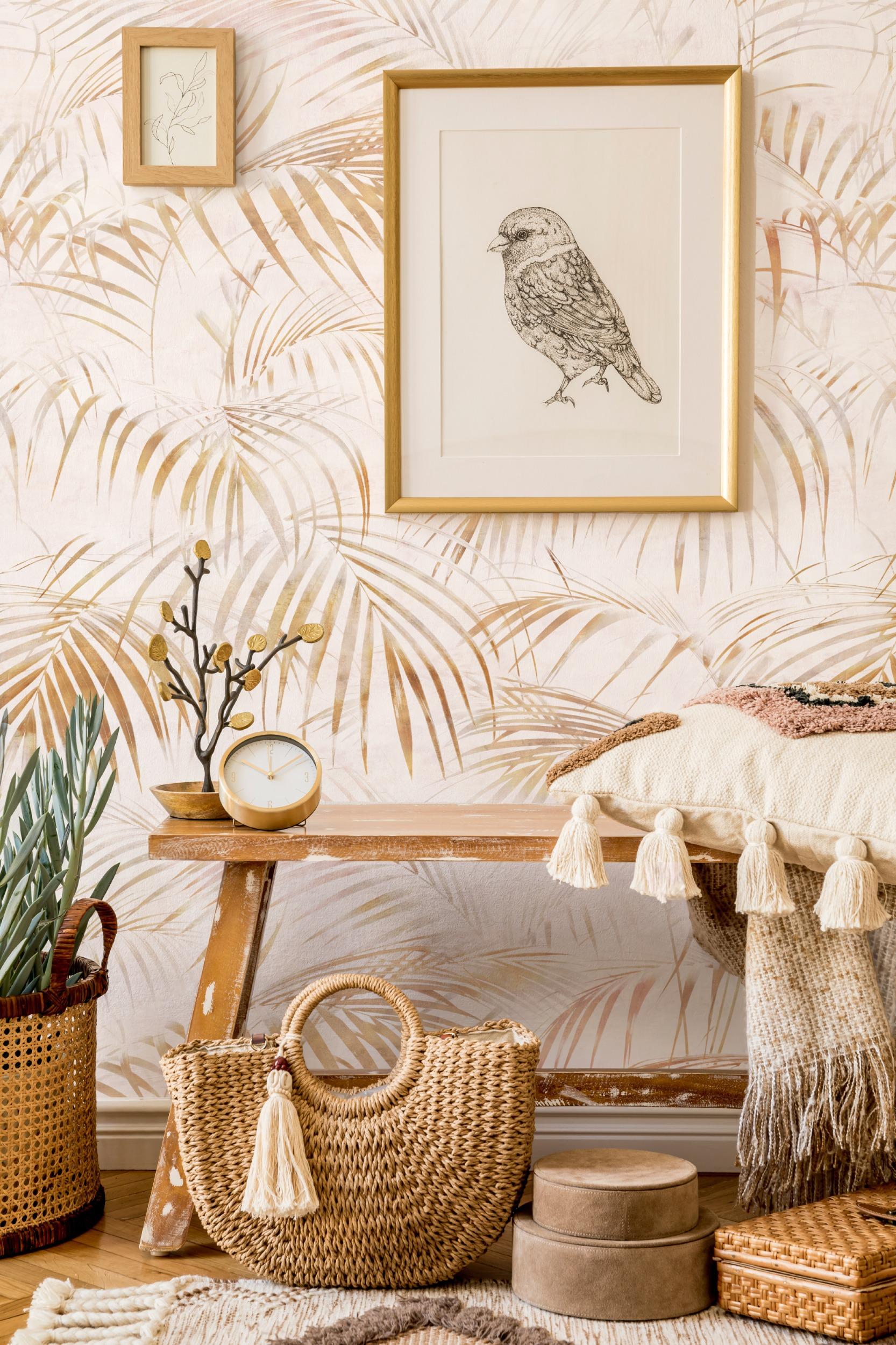 Tropical Palm Leaves Wallpaper Mural