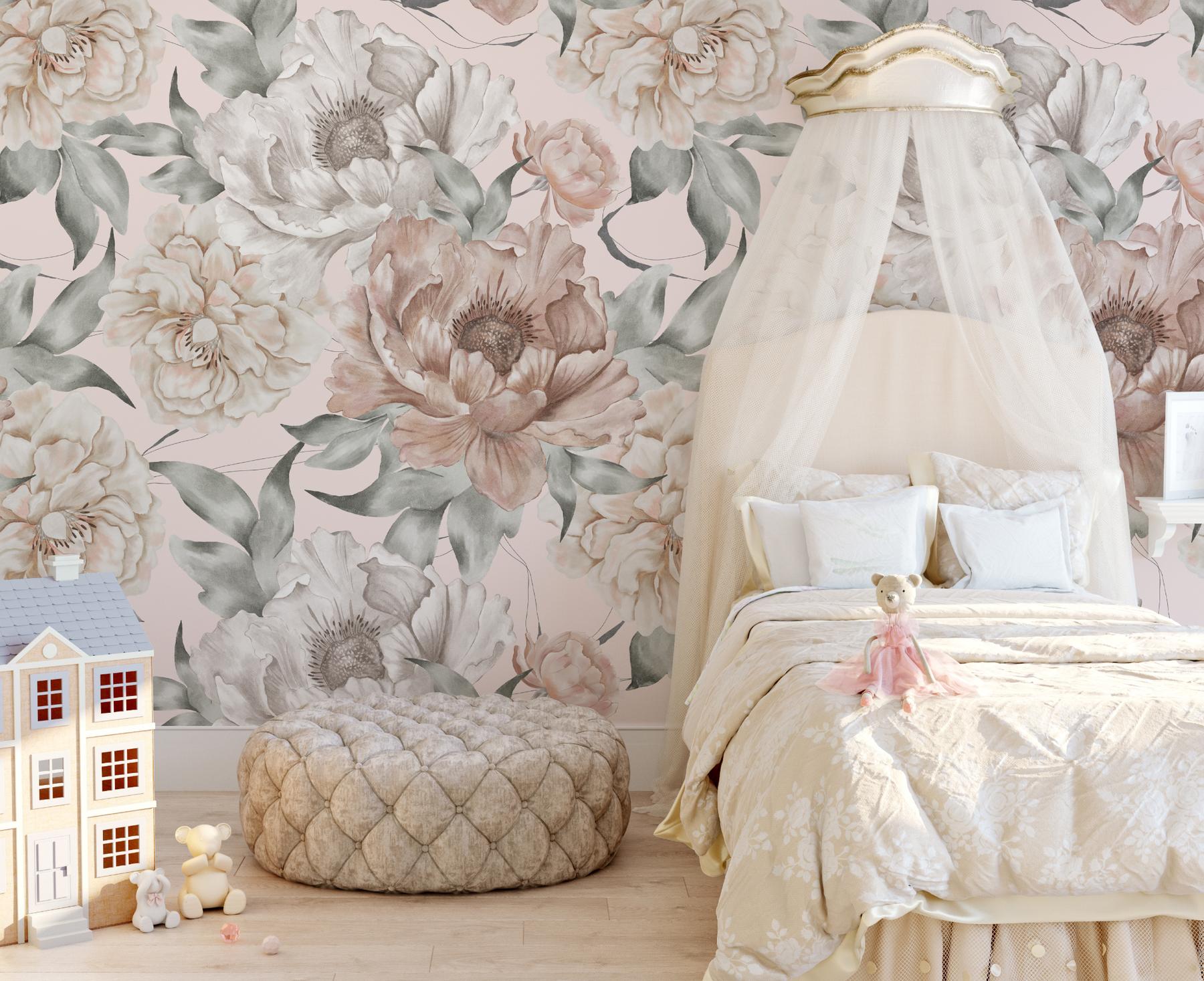 Elegance Blush Peony Wallpaper Mural