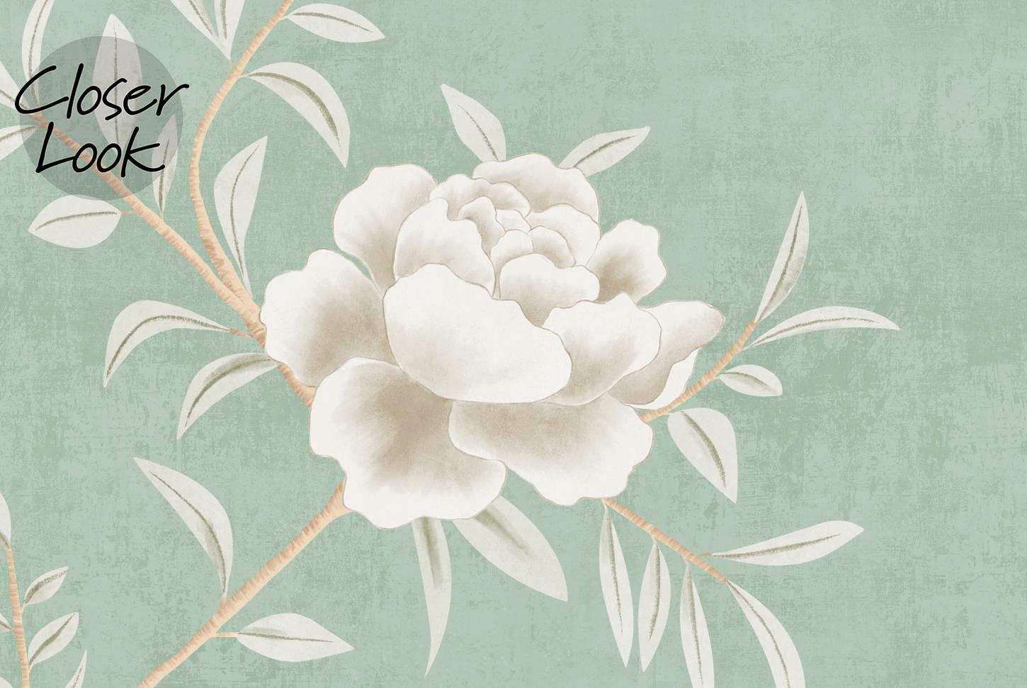 Chinoiserie Chic Floral Elegance Wallpaper Mural