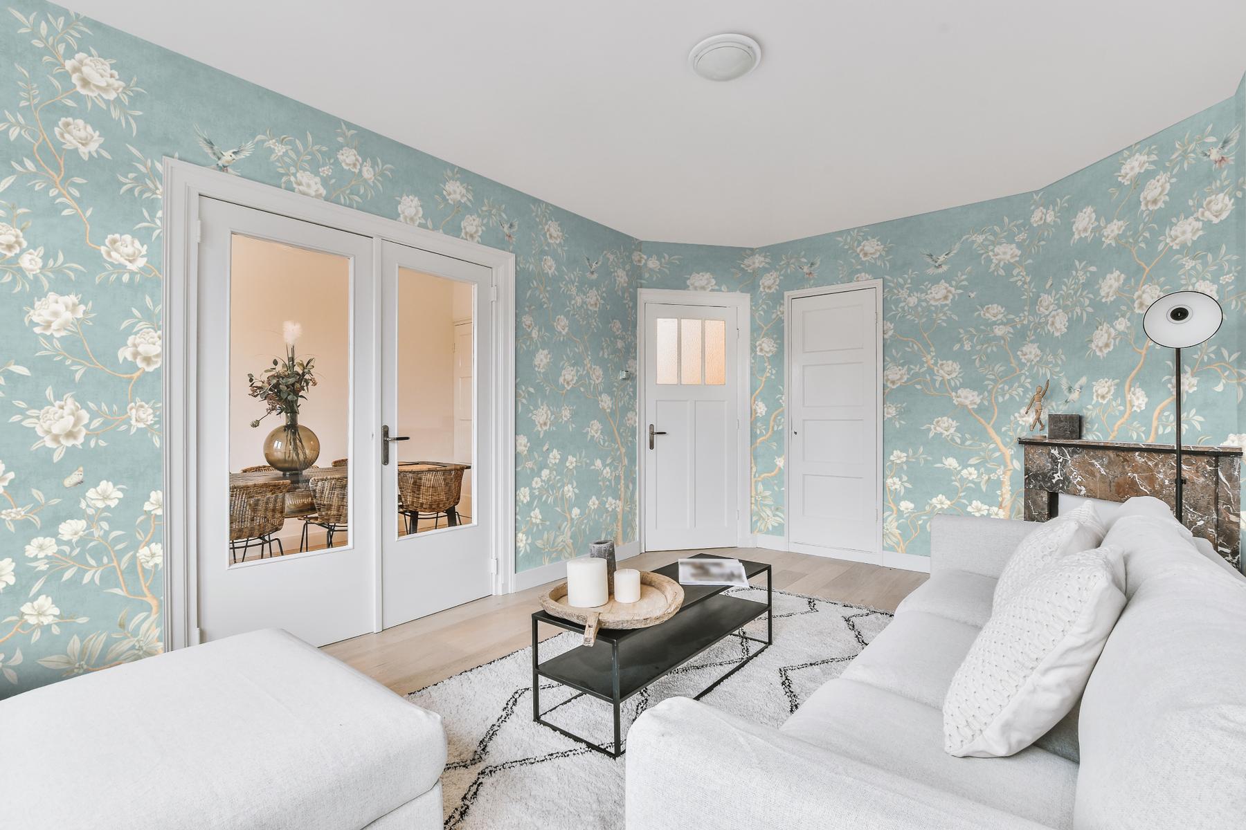 Chinoiserie Chic Floral Elegance Wallpaper Mural