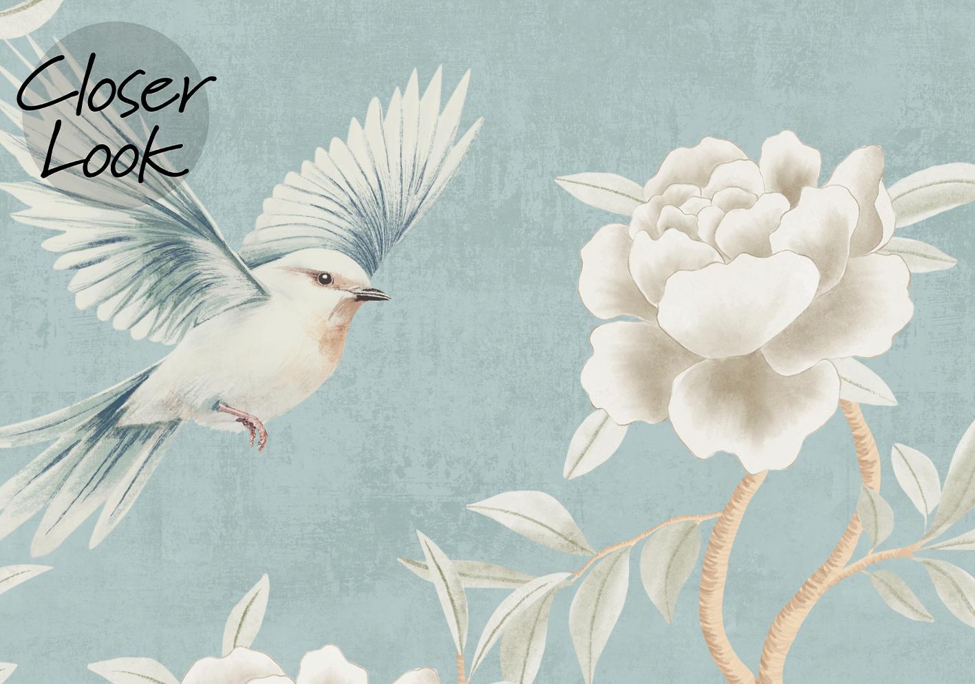 Chinoiserie Chic Floral Elegance Wallpaper Mural