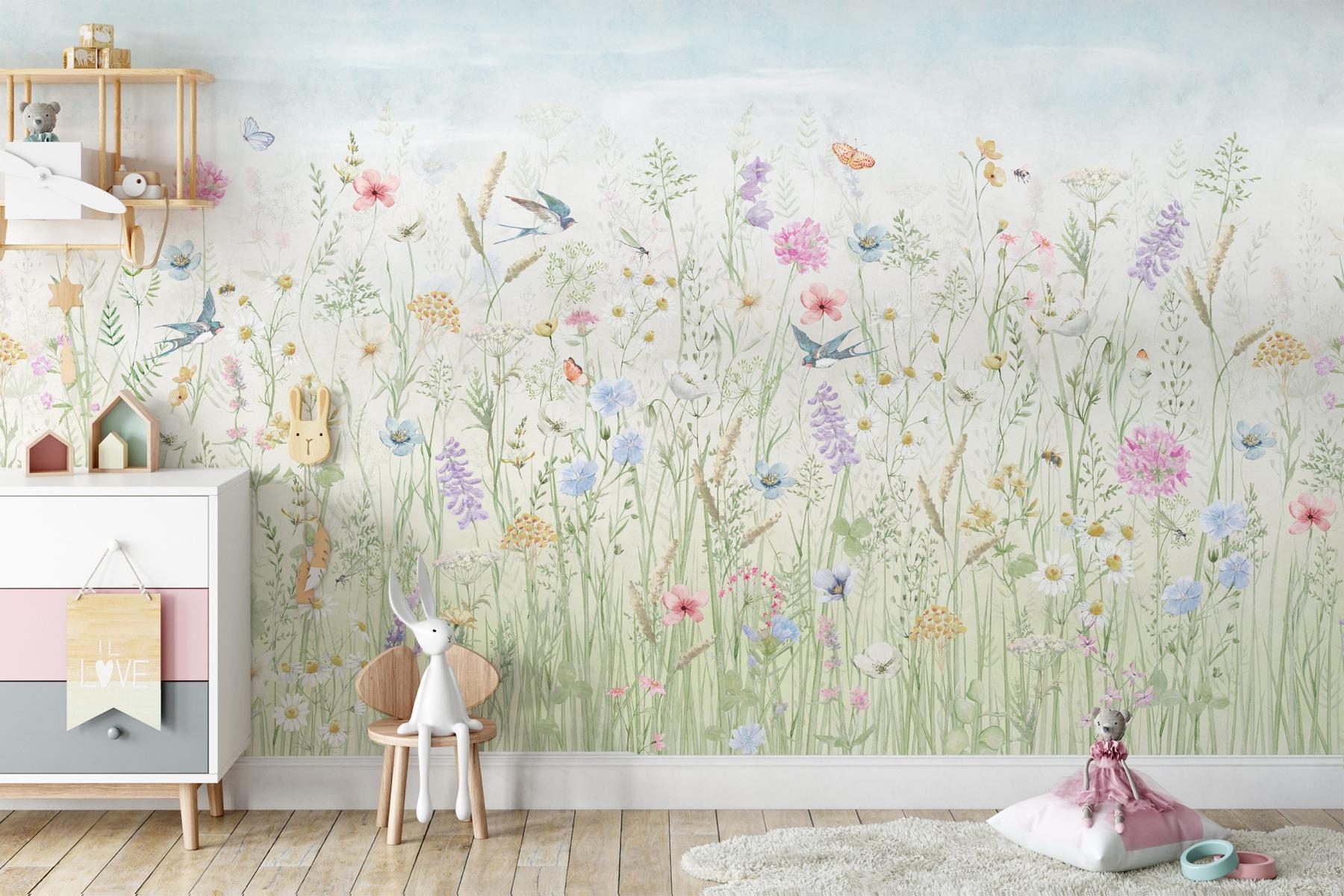 Delicate Floral Harmony Nature Wallpaper Mural