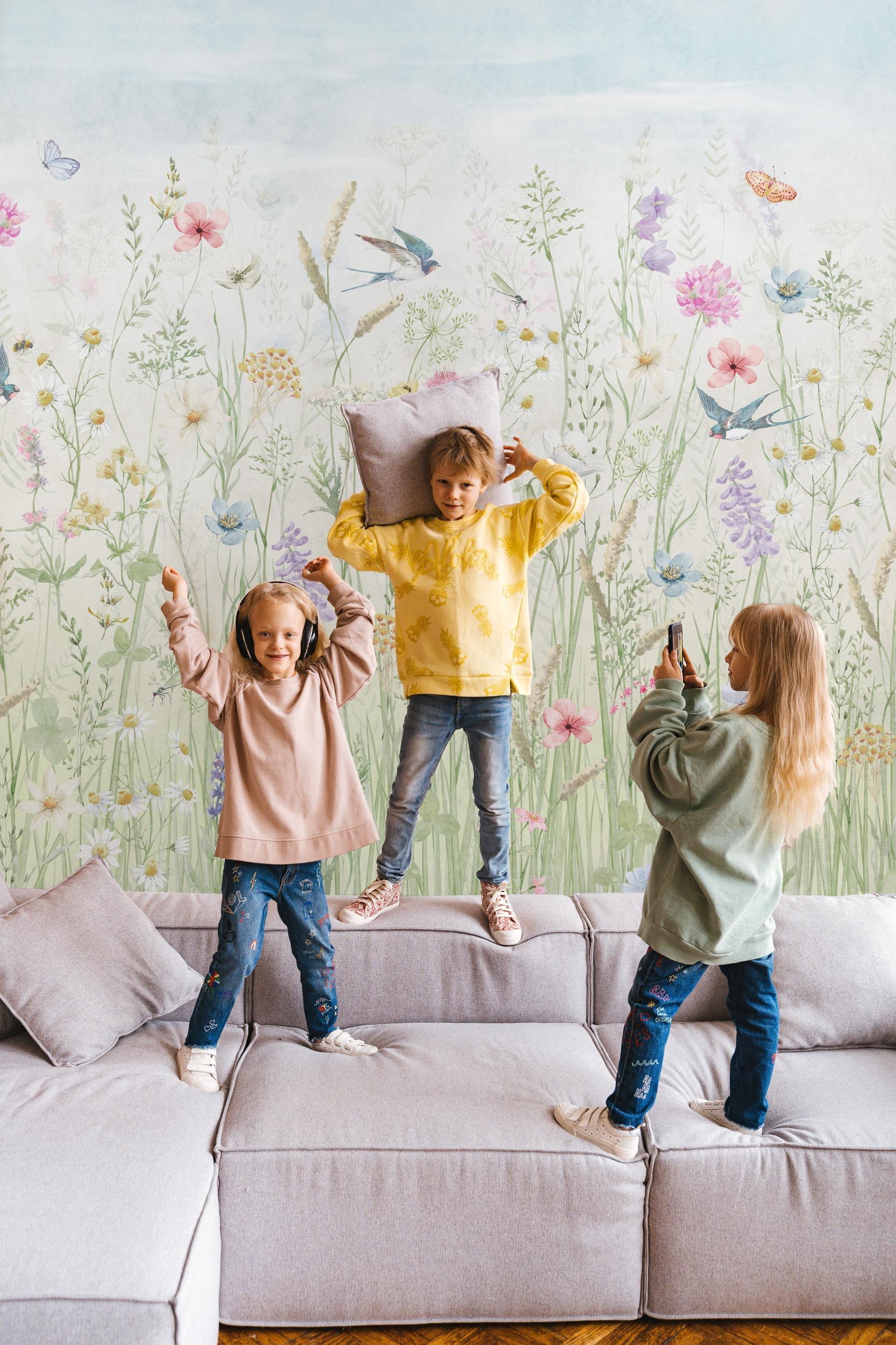 Delicate Floral Harmony Nature Wallpaper Mural