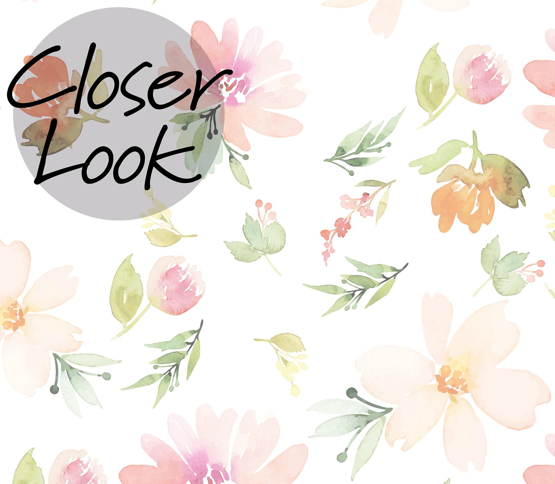 Delicate Watercolor Florals Wallpaper Mural