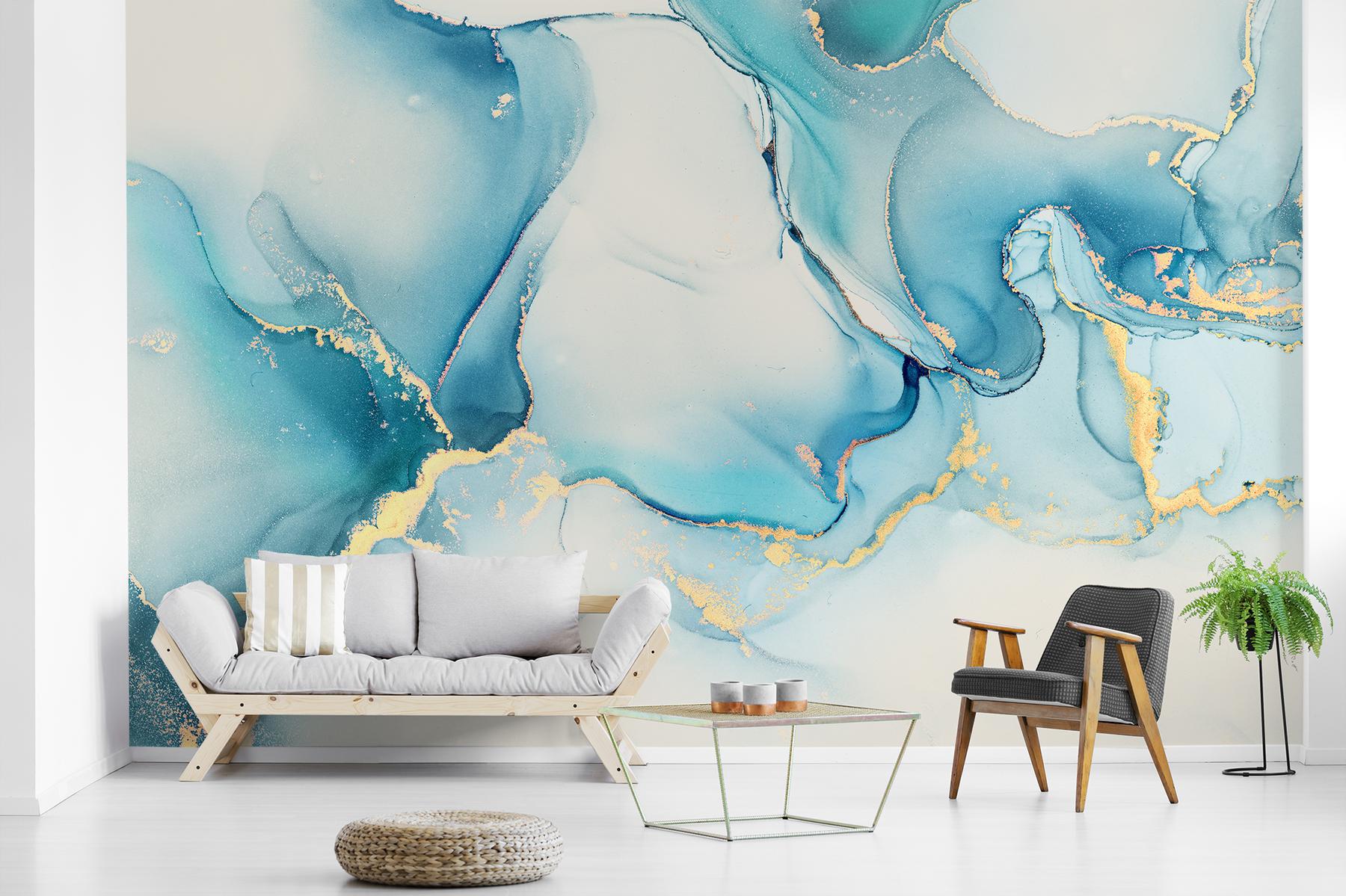 Abstract Luxury Marble Swirls Wallpaper Mural