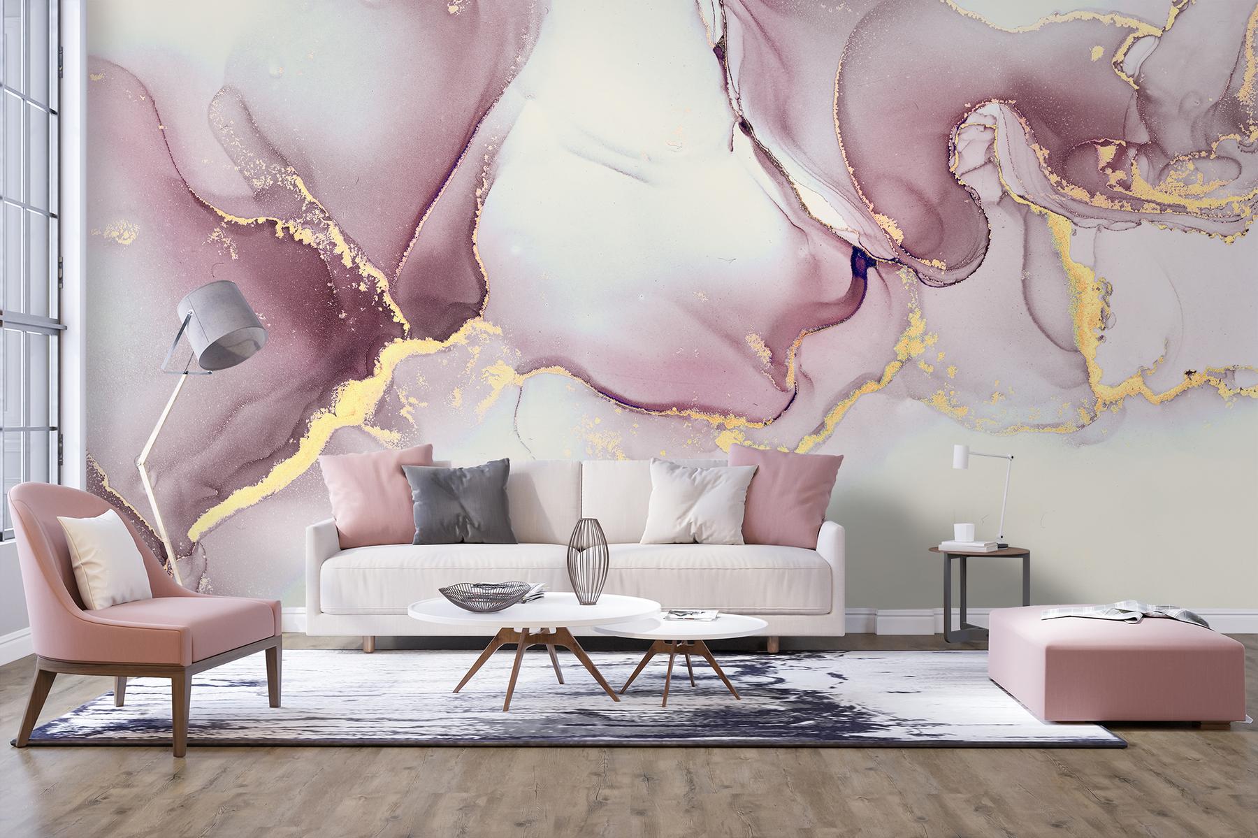 Abstract Luxury Marble Swirls Wallpaper Mural