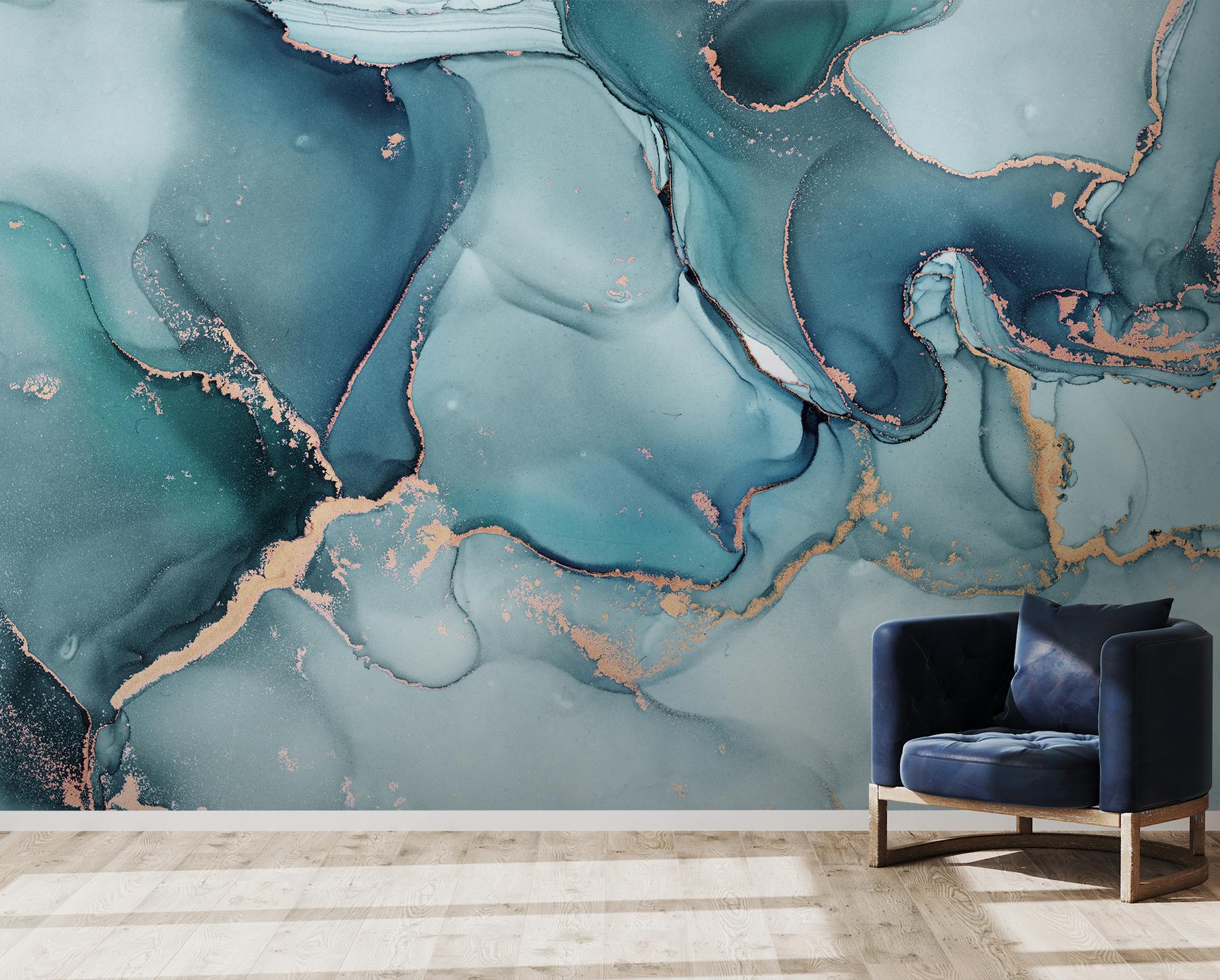 Abstract Luxury Marble Swirls Wallpaper Mural