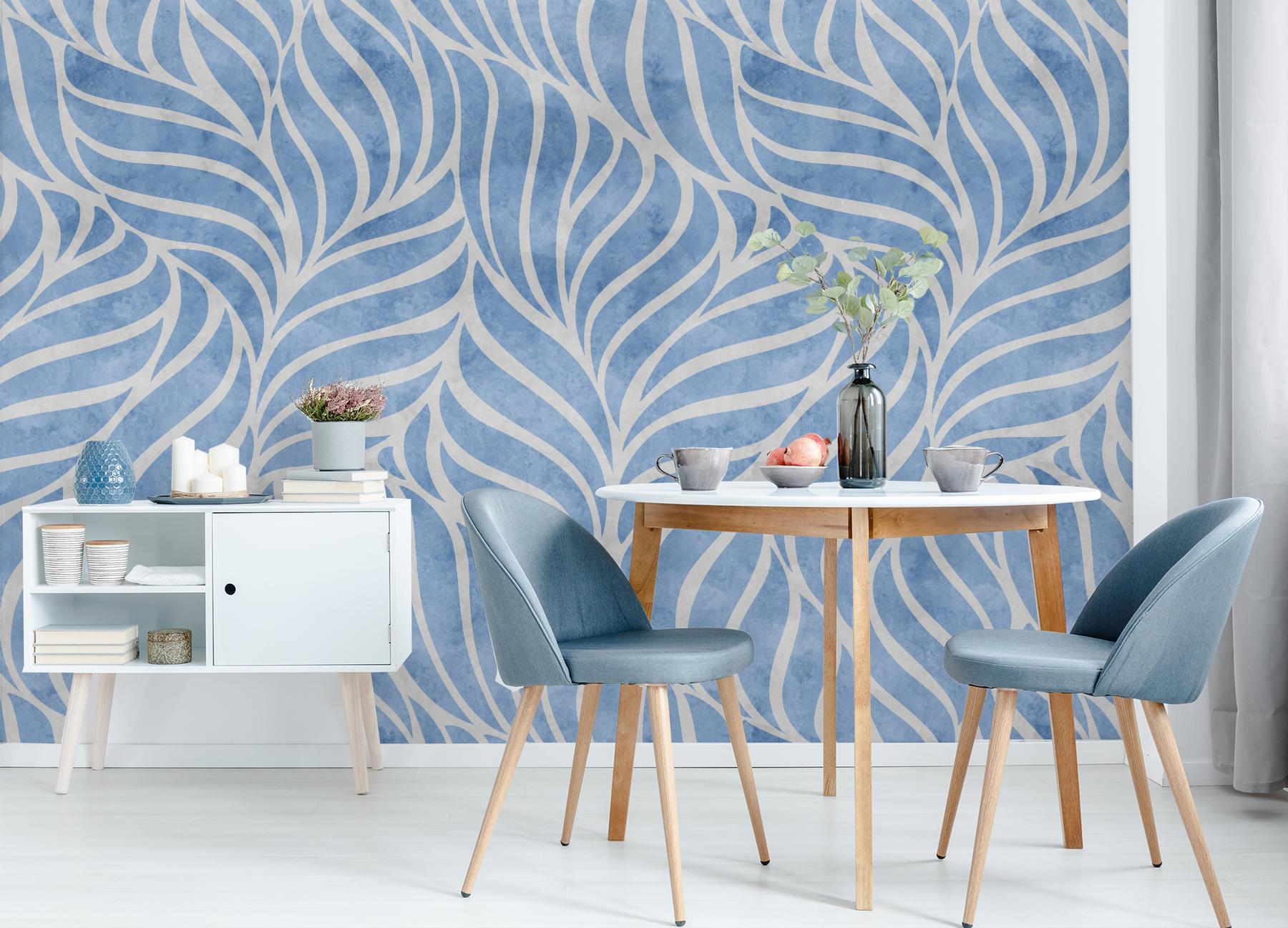 Abstract Wave Patterns Elegant Wallpaper Mural