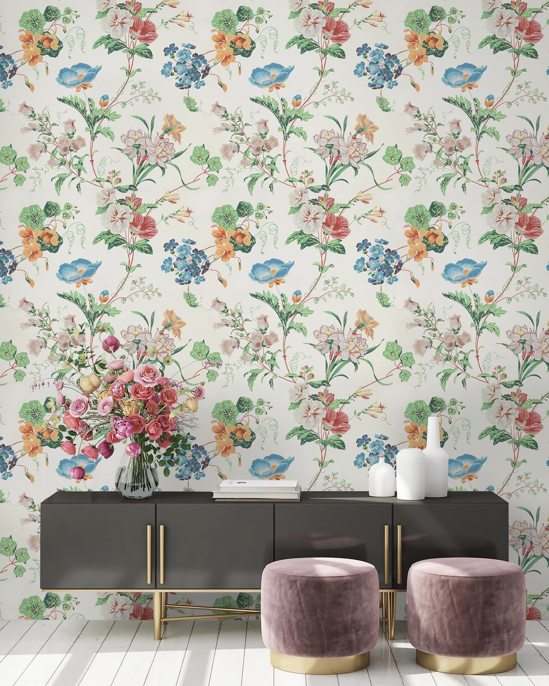 Botanical Garden Fresco Wallpaper Mural