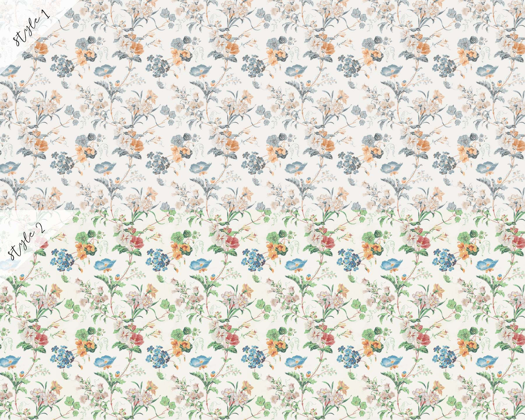 Botanical Garden Fresco Wallpaper Mural