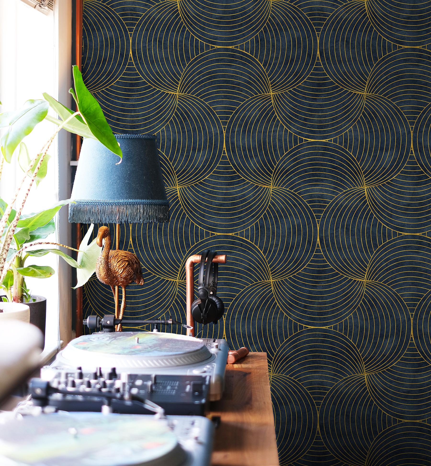 Geometric Circles Deluxe Wallpaper Mural