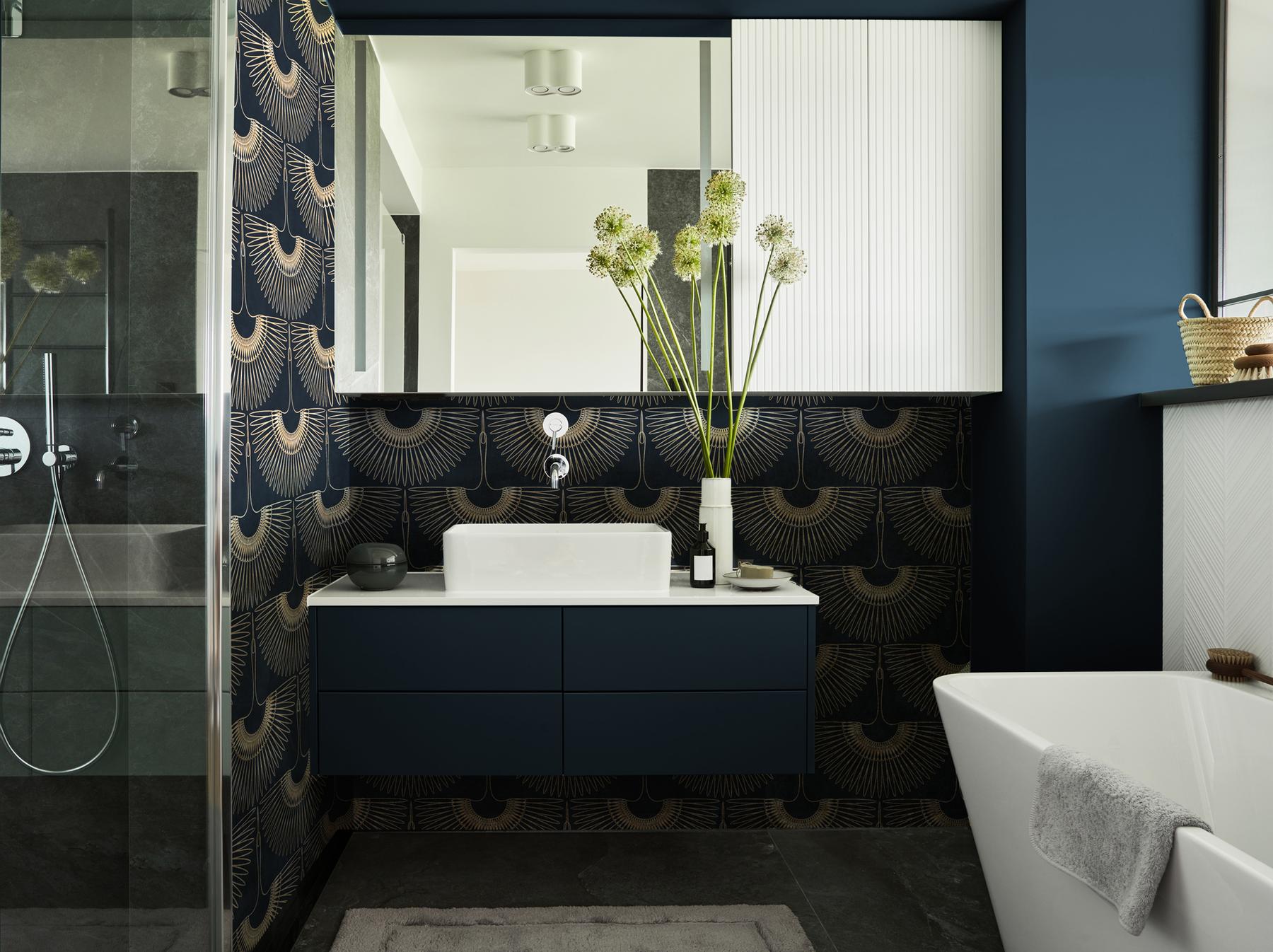 Japanese Crane Harmony Pattern Wallpaper Mural