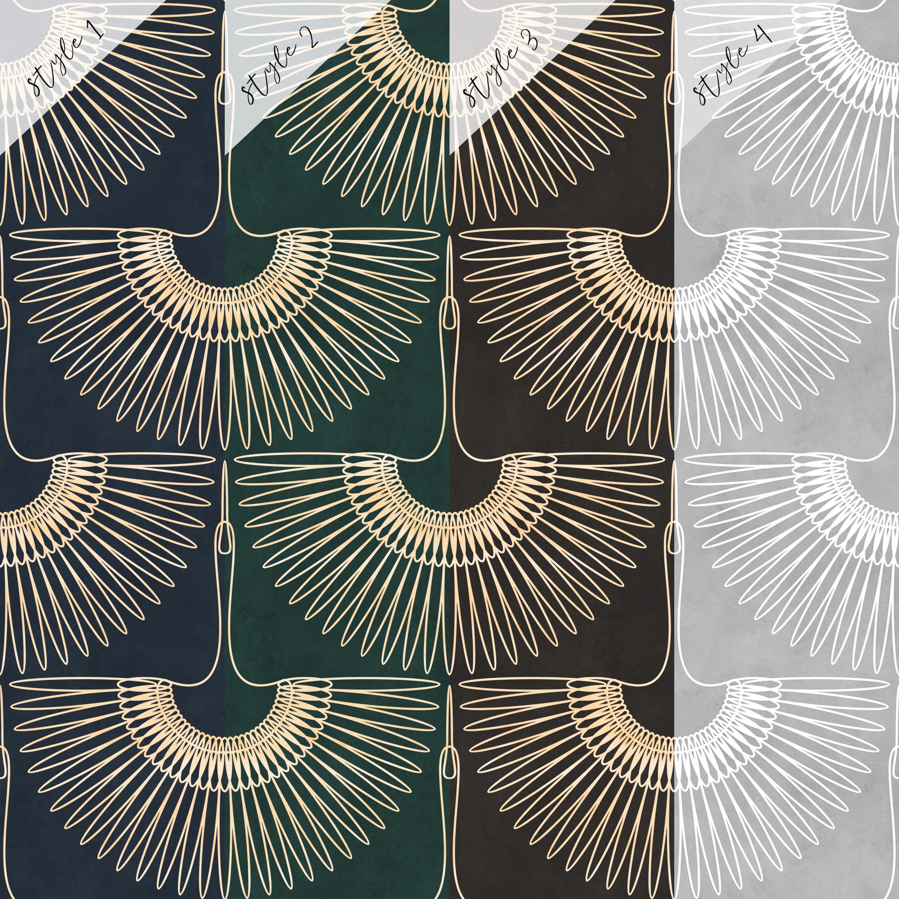 Japanese Crane Harmony Pattern Wallpaper Mural