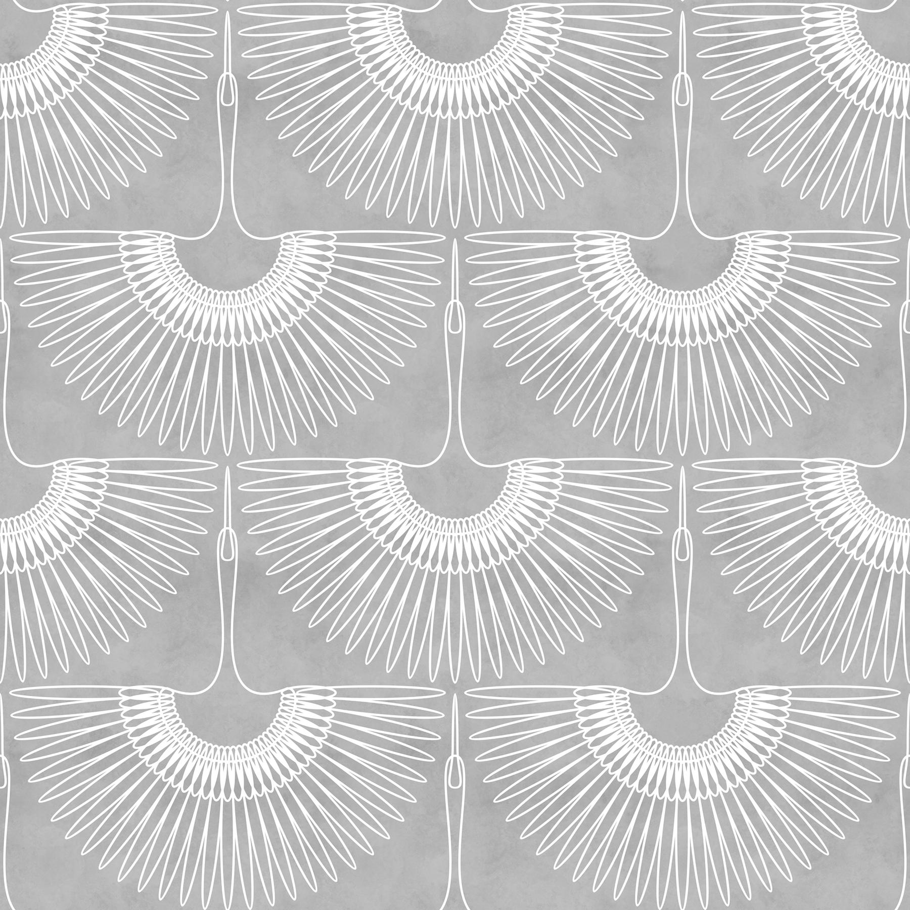 Japanese Crane Harmony Pattern Wallpaper Mural
