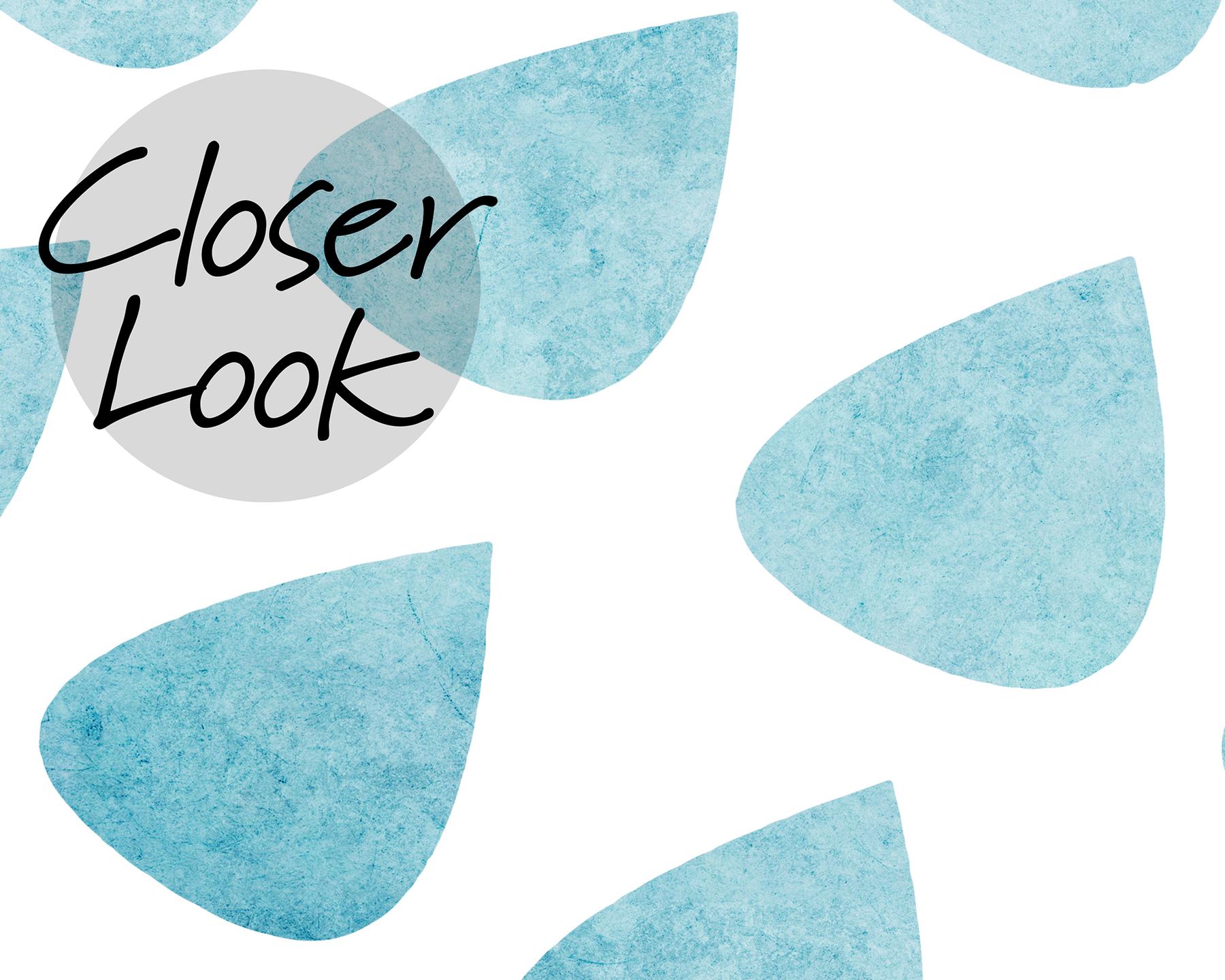 Abstract Aqua Raindrop Pattern Wallpaper Mural