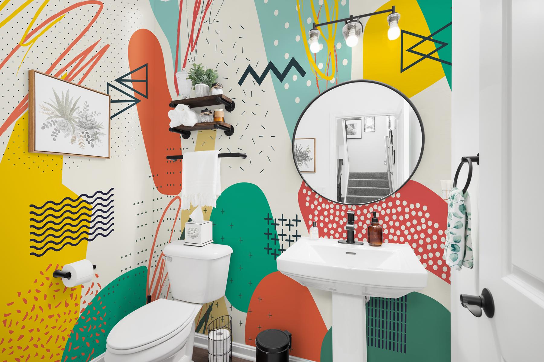 Abstract Colorful Shapes Wallpaper Mural