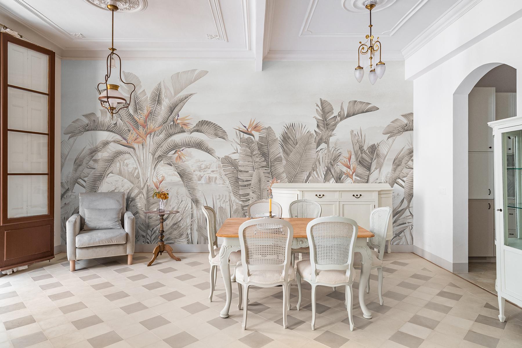 Tropical Paradise Flower Garden Wallpaper Mural