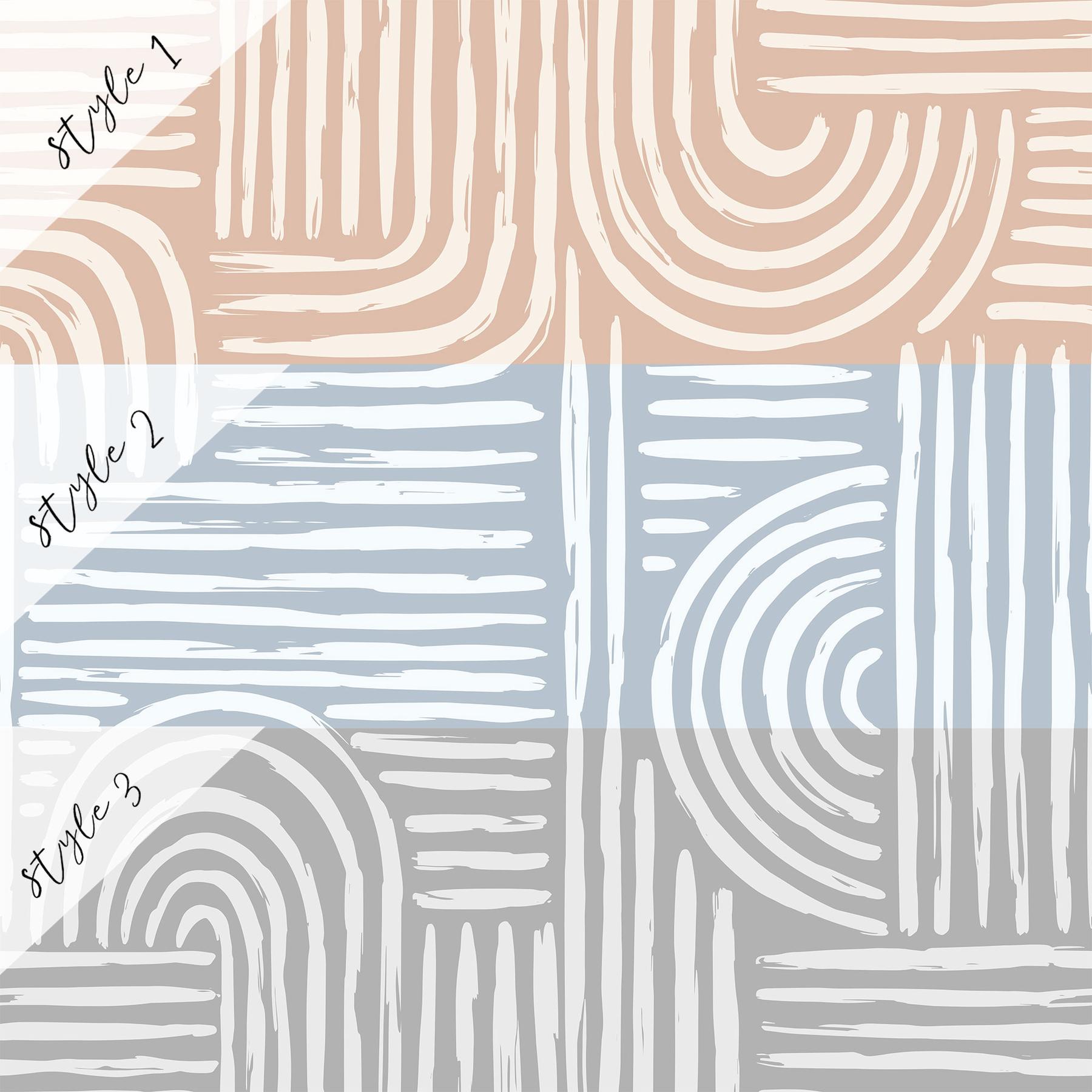 Abstract Minimalist Contour Lines Wallpaper Mural