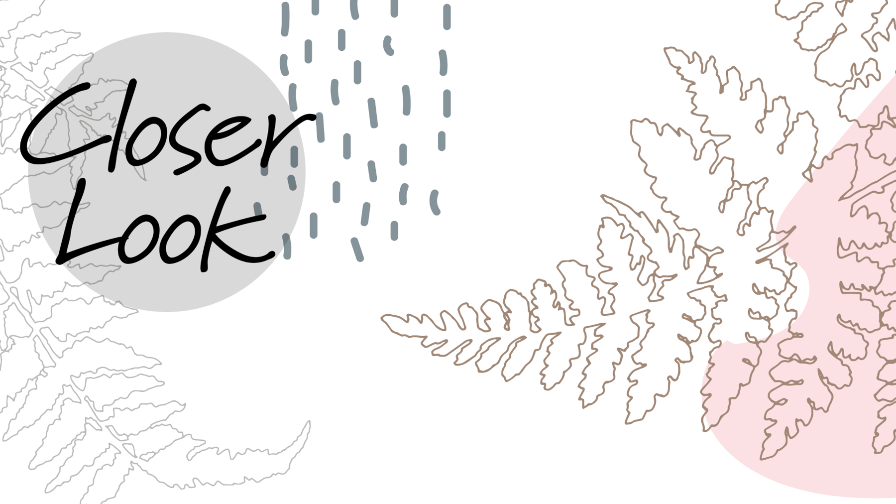 Abstract Hand Drawing Leaves Wallpaper Mural