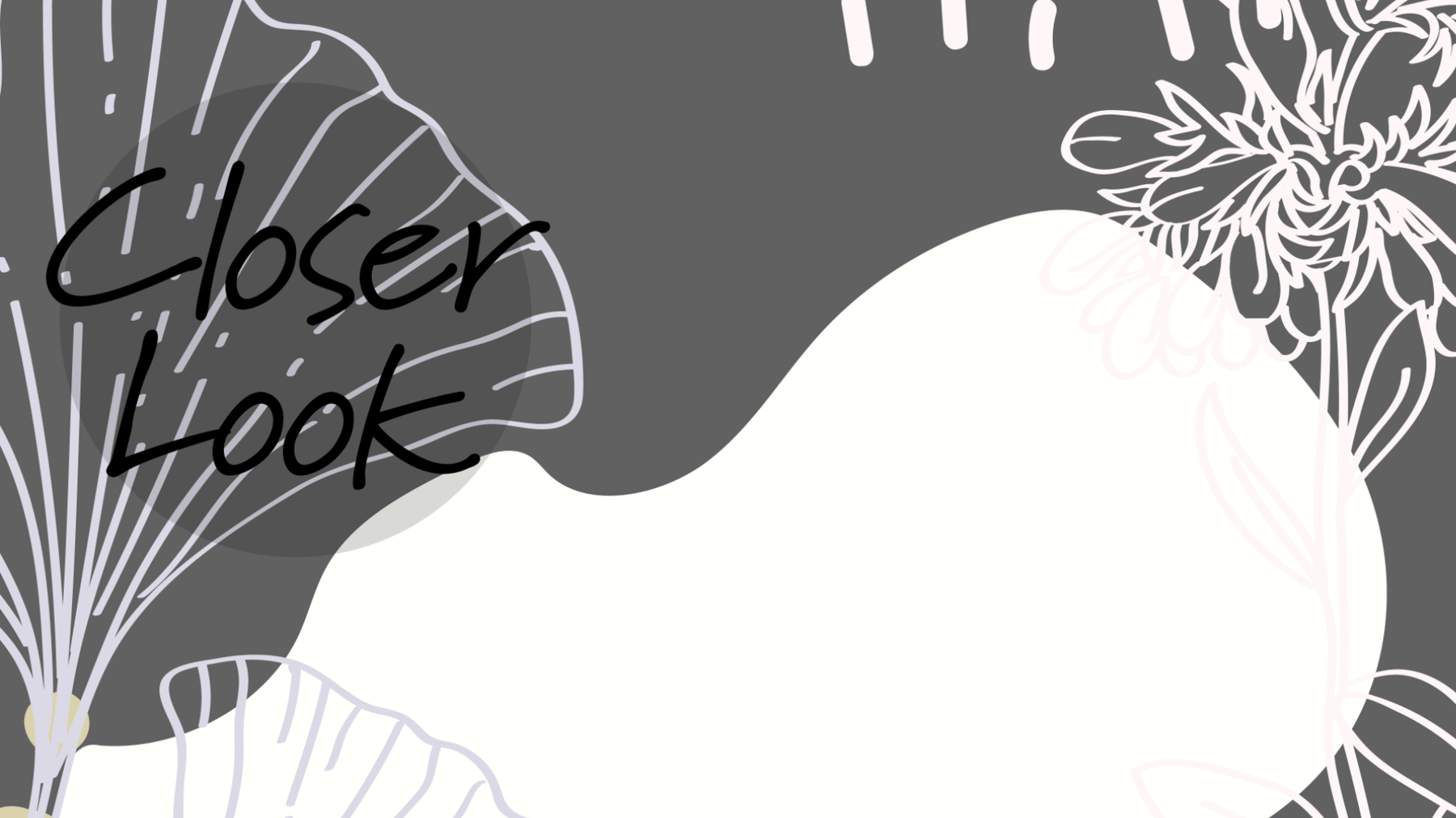 Abstract Hand Drawing Leaves Wallpaper Mural