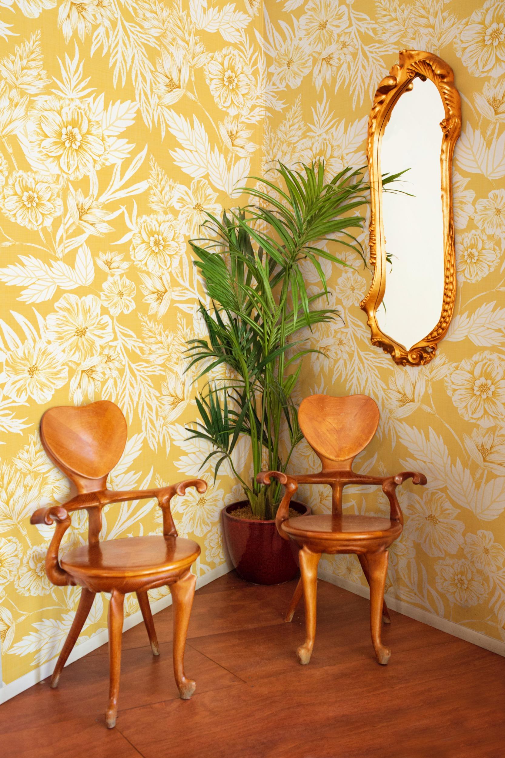 Elegant Watercolor Peony Pattern Wallpaper Mural