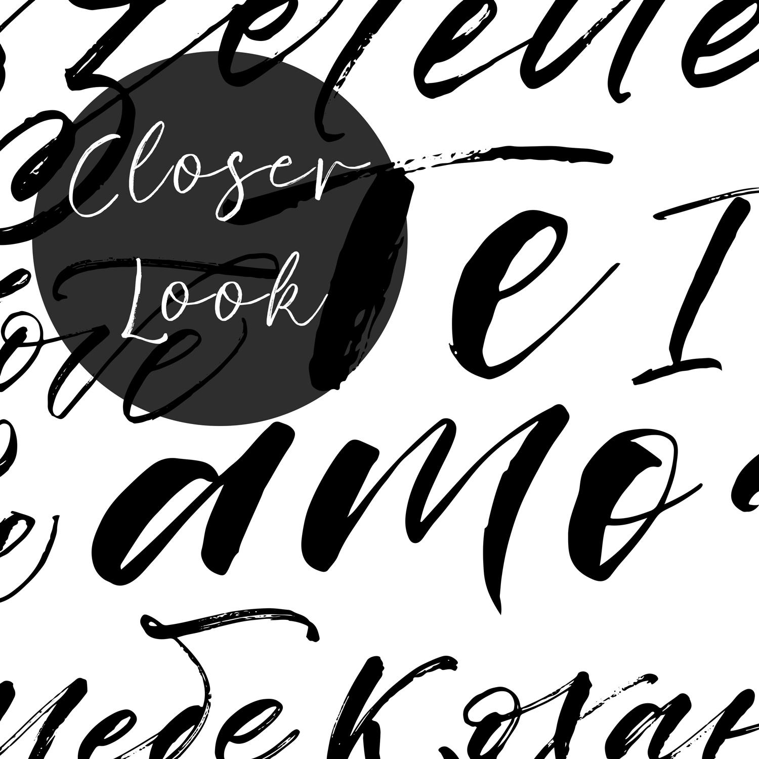 Romantic Calligraphy Love Phrases Wallpaper Mural