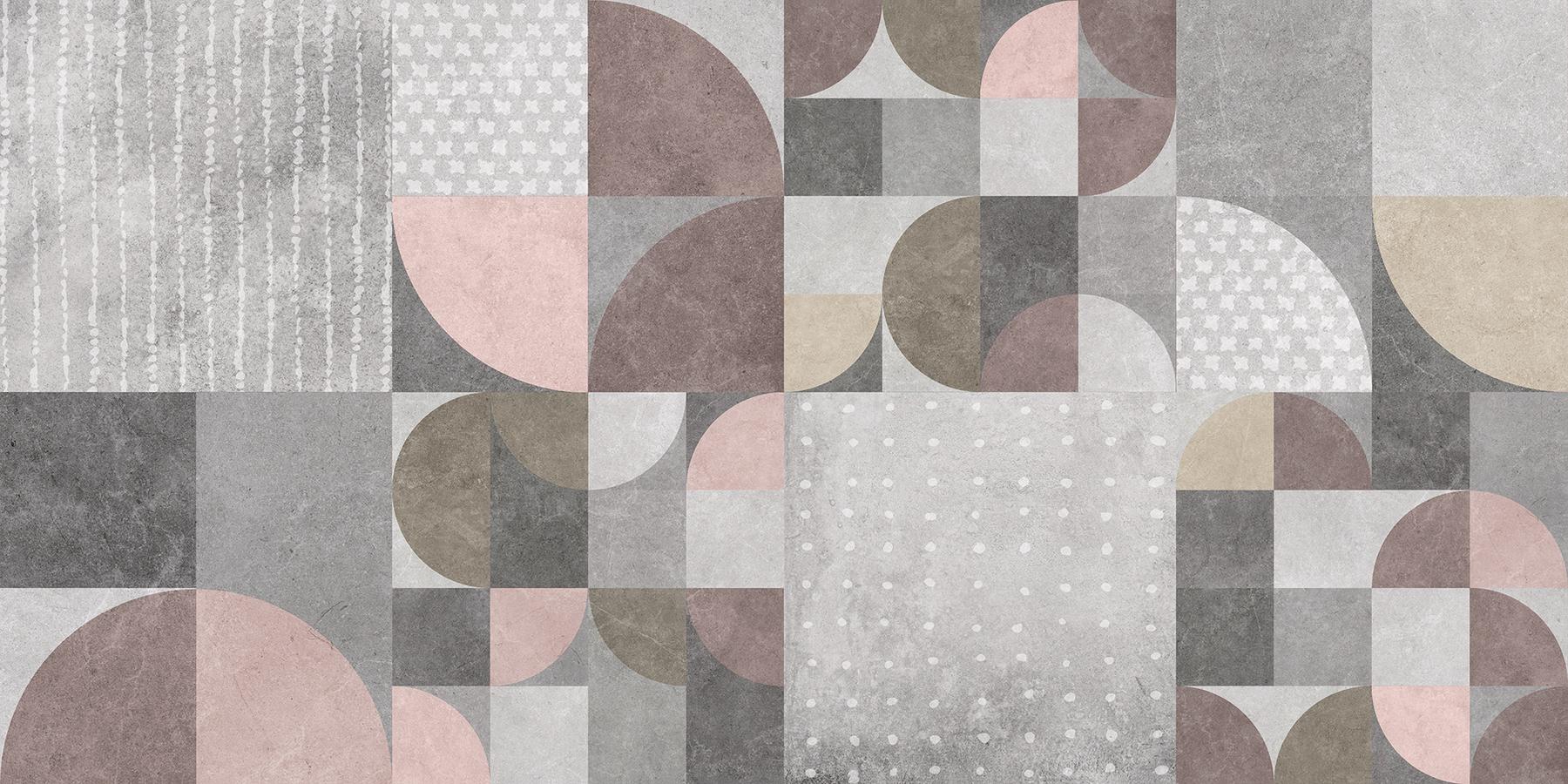 Abstract Soft Cement Geometric Wallpaper Mural