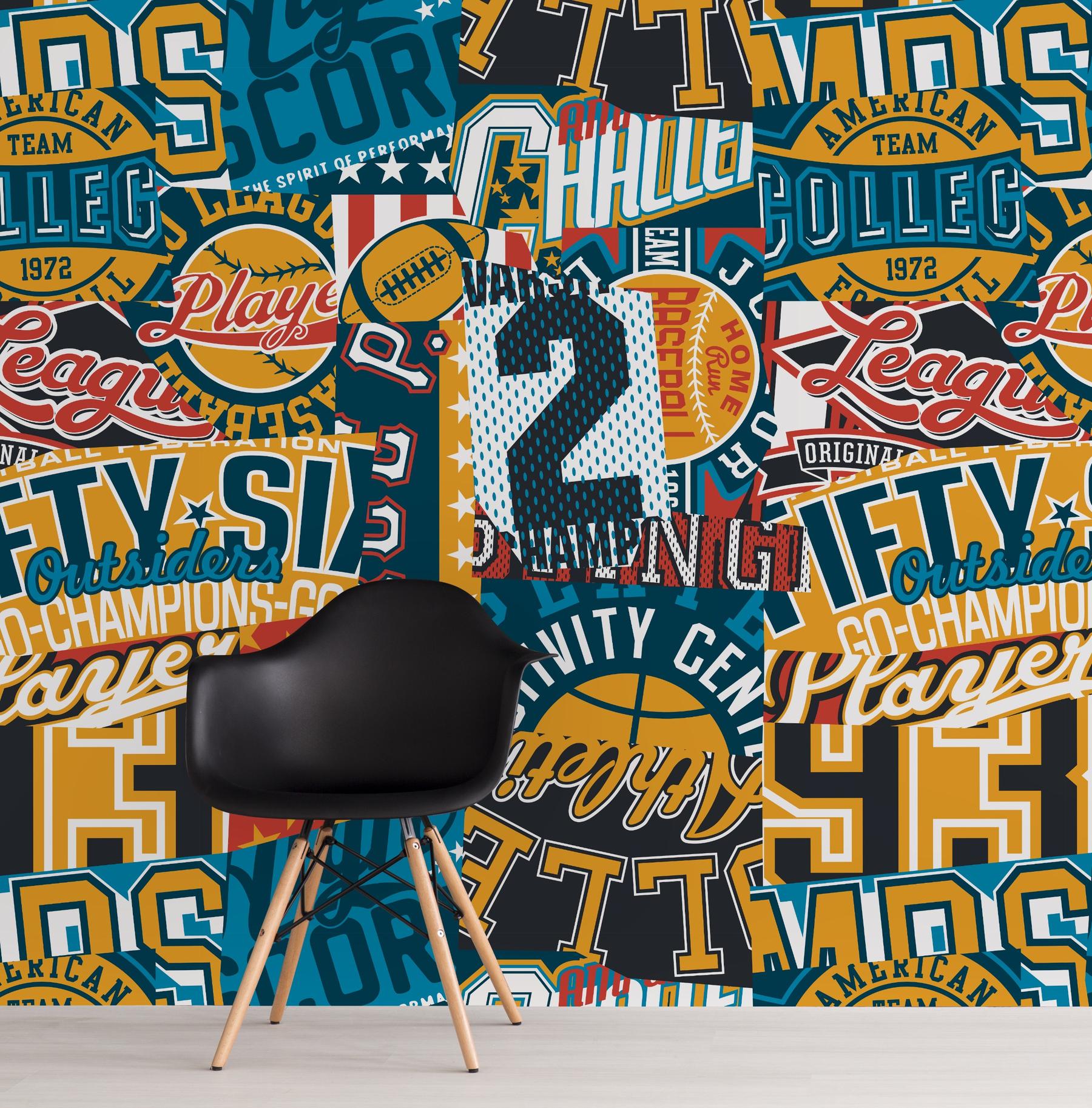 Sport Collage Championship Wallpaper Mural