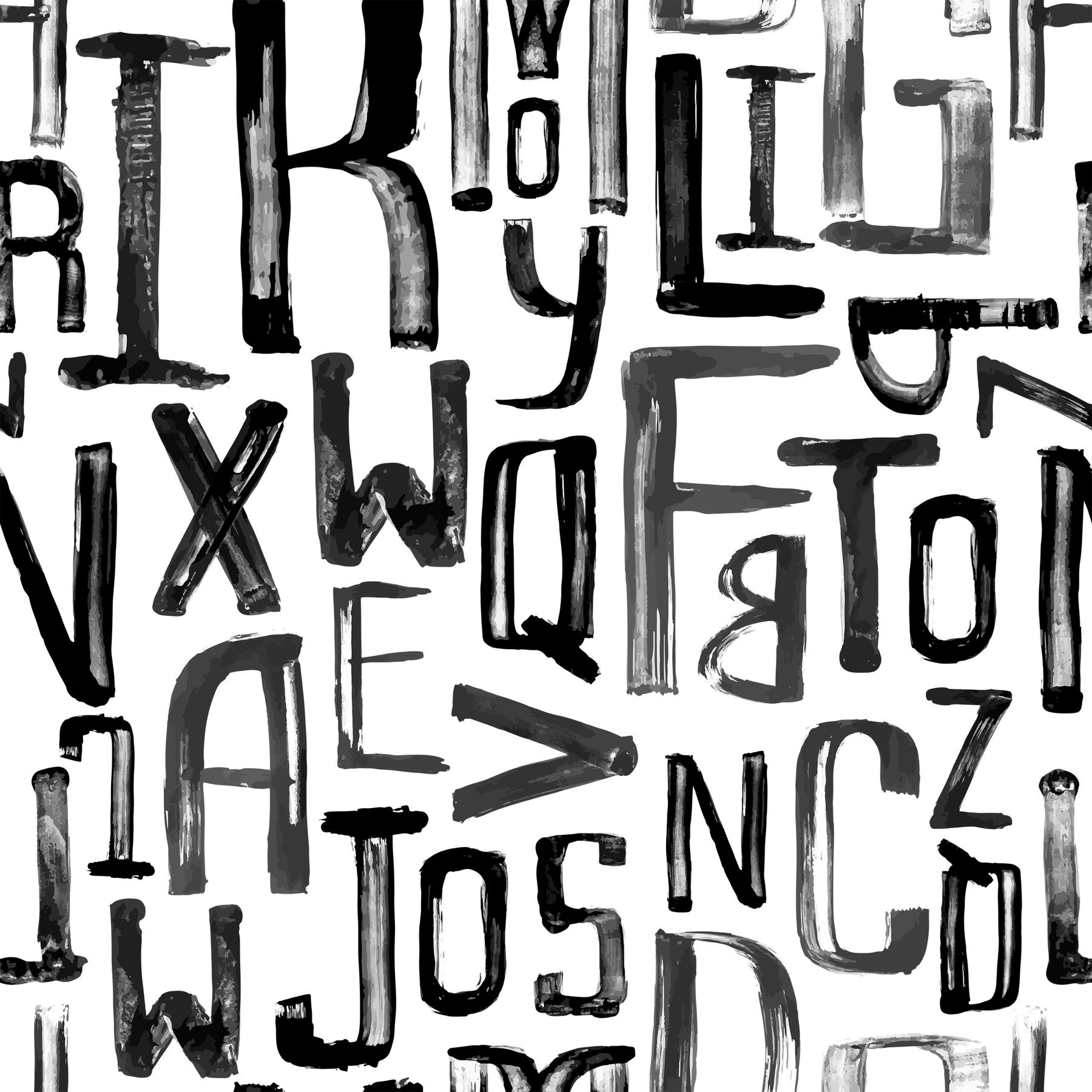 Artistic Graffiti Alphabet Wallpaper Mural