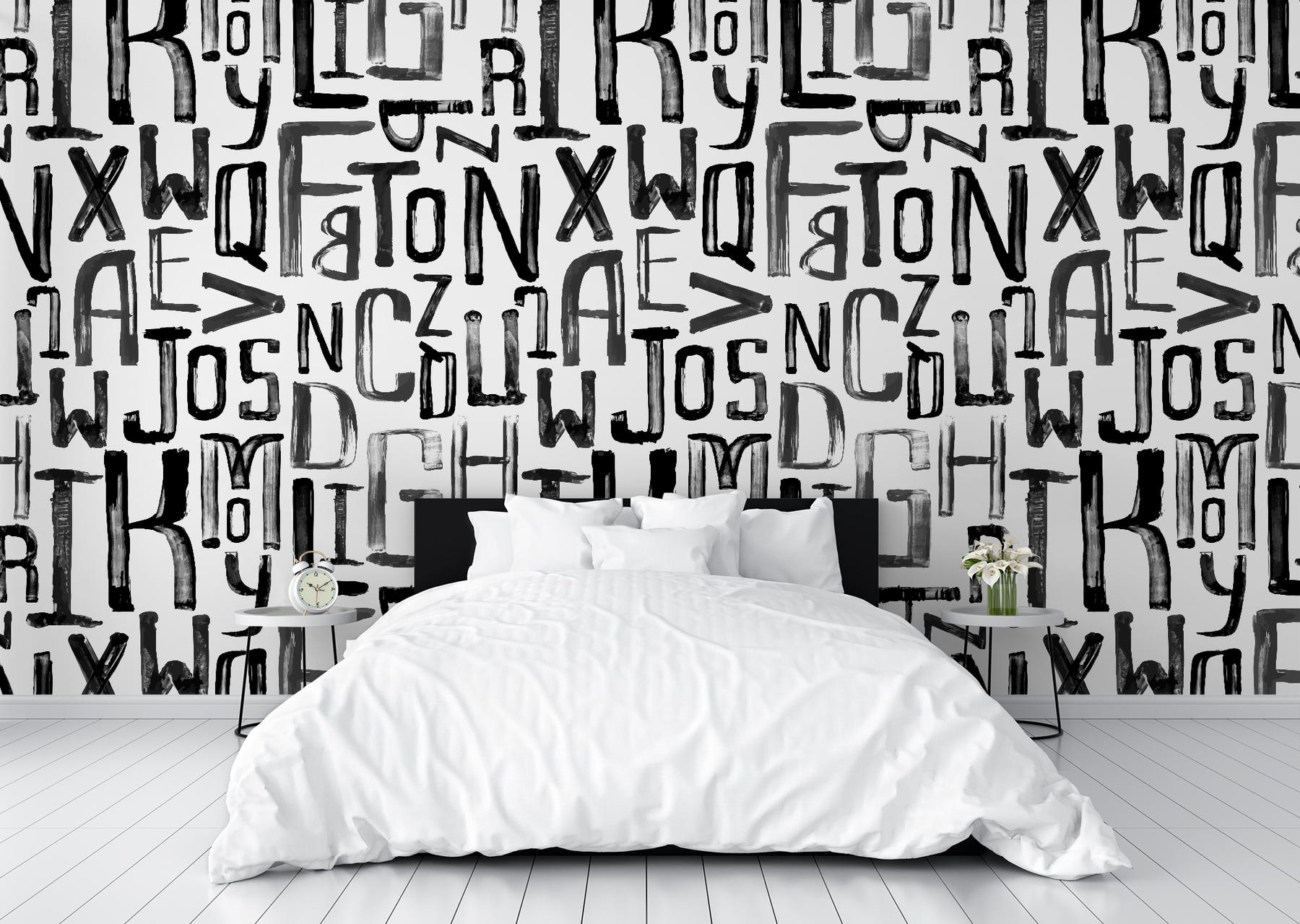 Artistic Graffiti Alphabet Wallpaper Mural