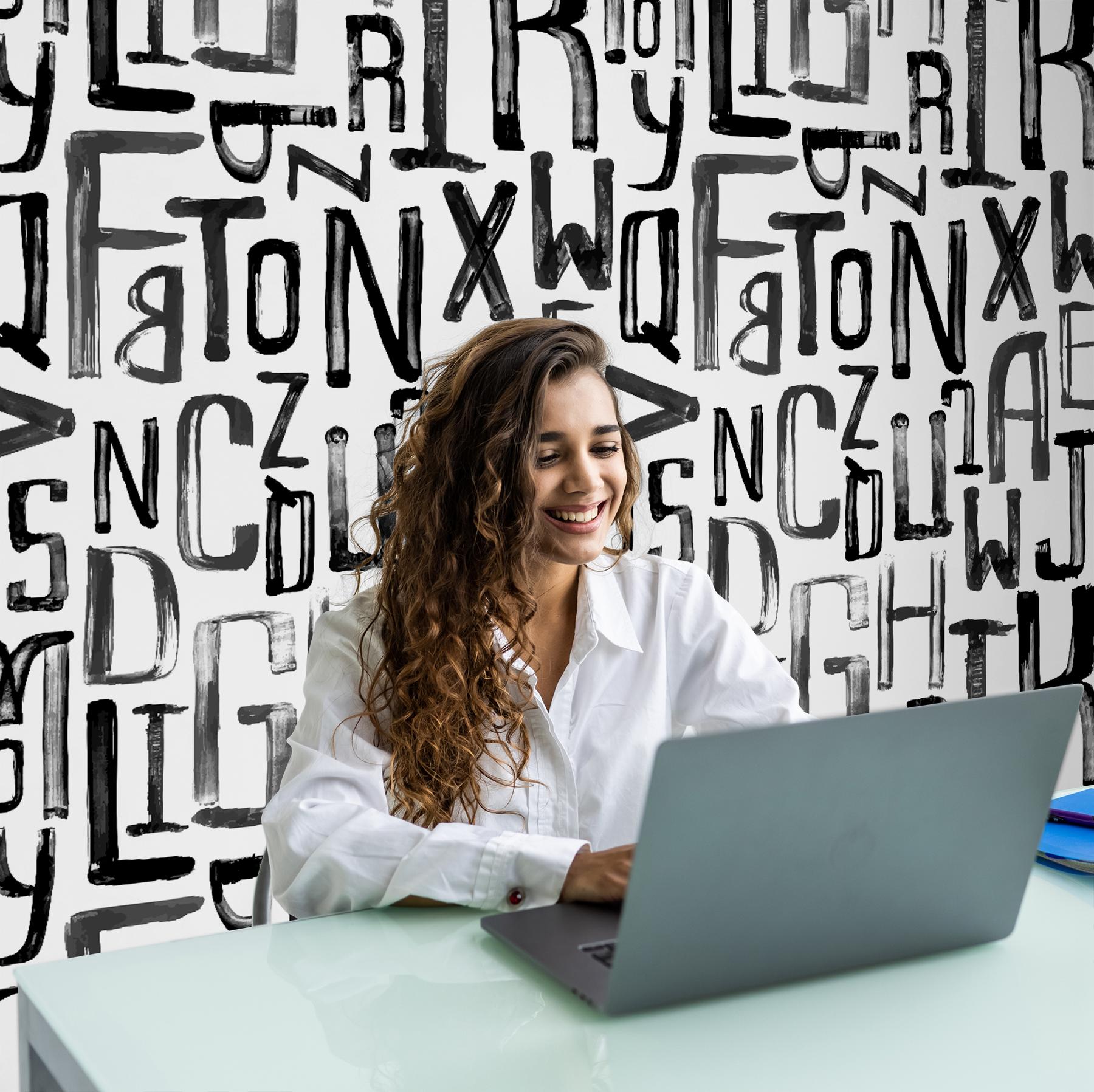 Artistic Graffiti Alphabet Wallpaper Mural