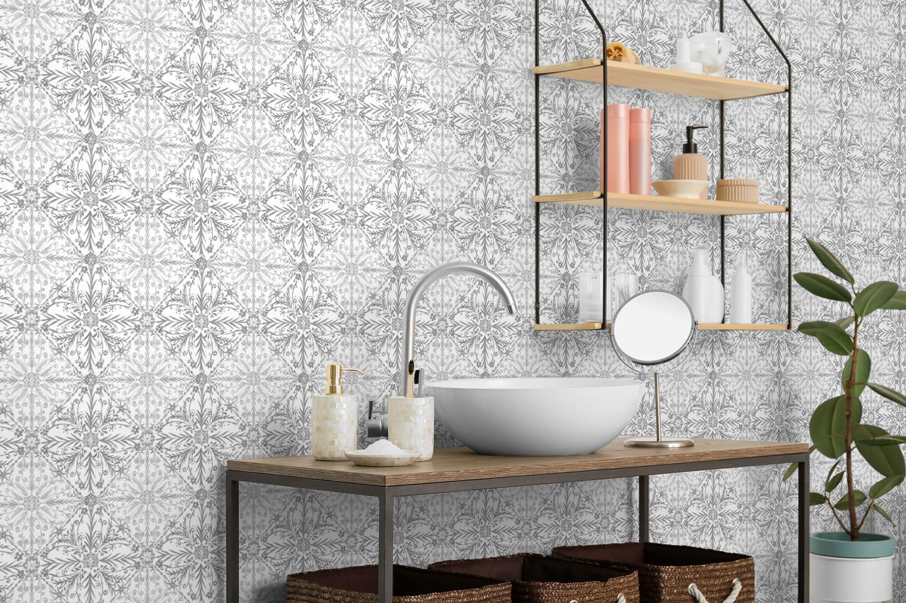 Elegant Moroccan Tile Pattern Wallpaper Mural