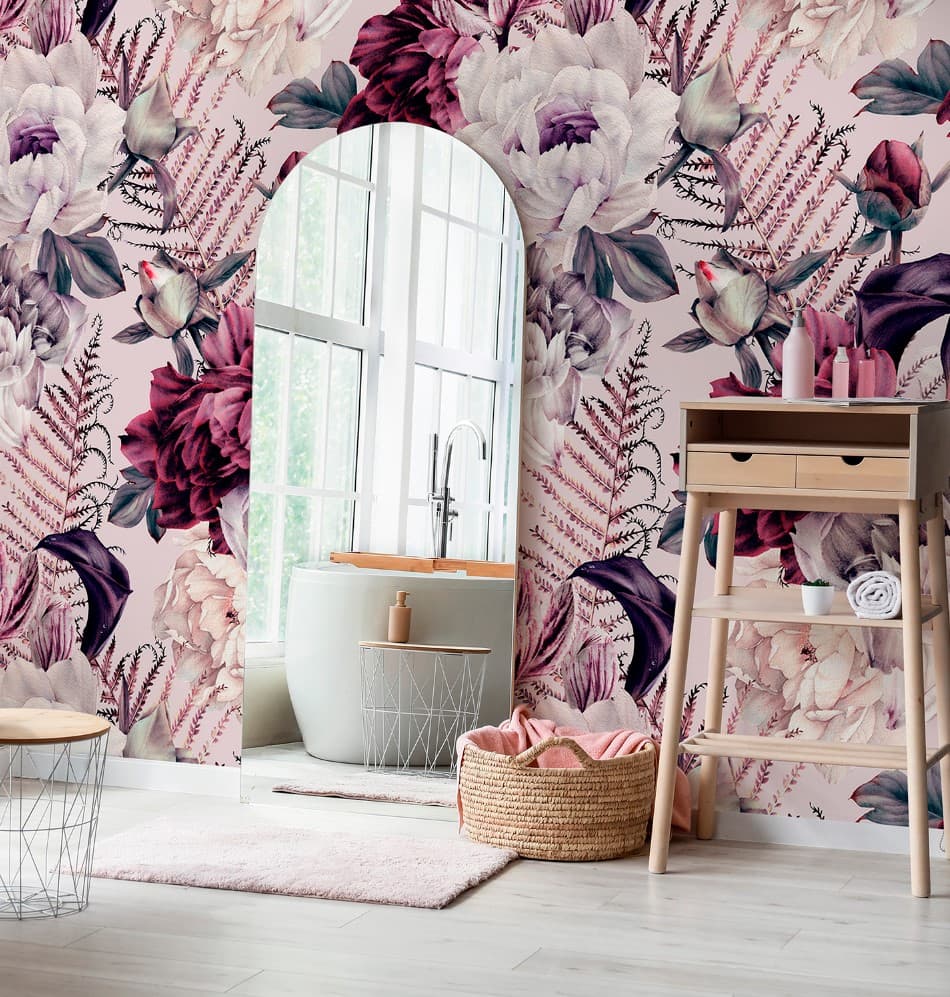 Artistic Watercolor Peony Wallpaper Mural