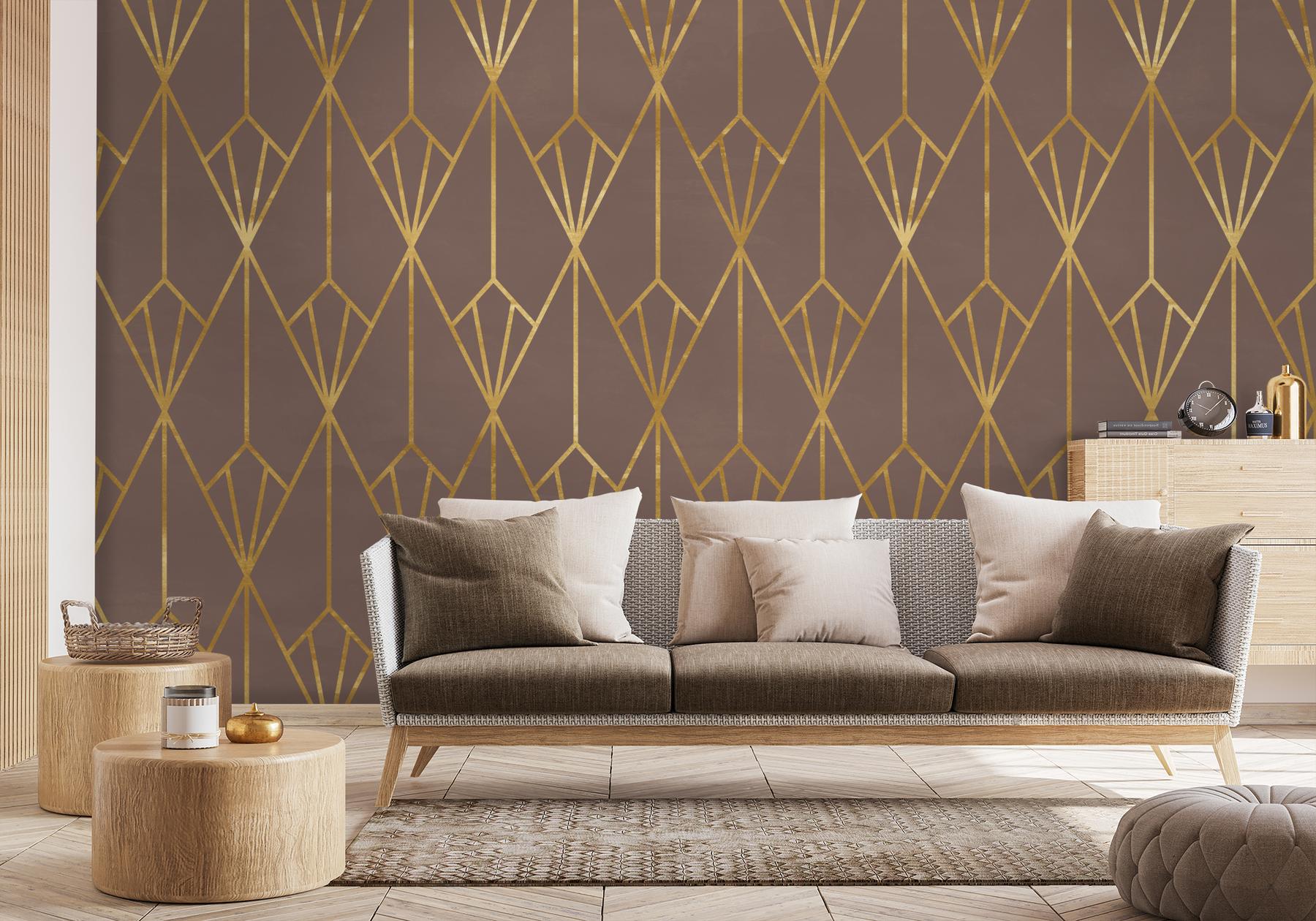 Elegant Art Deco Geometric Wallpaper Mural