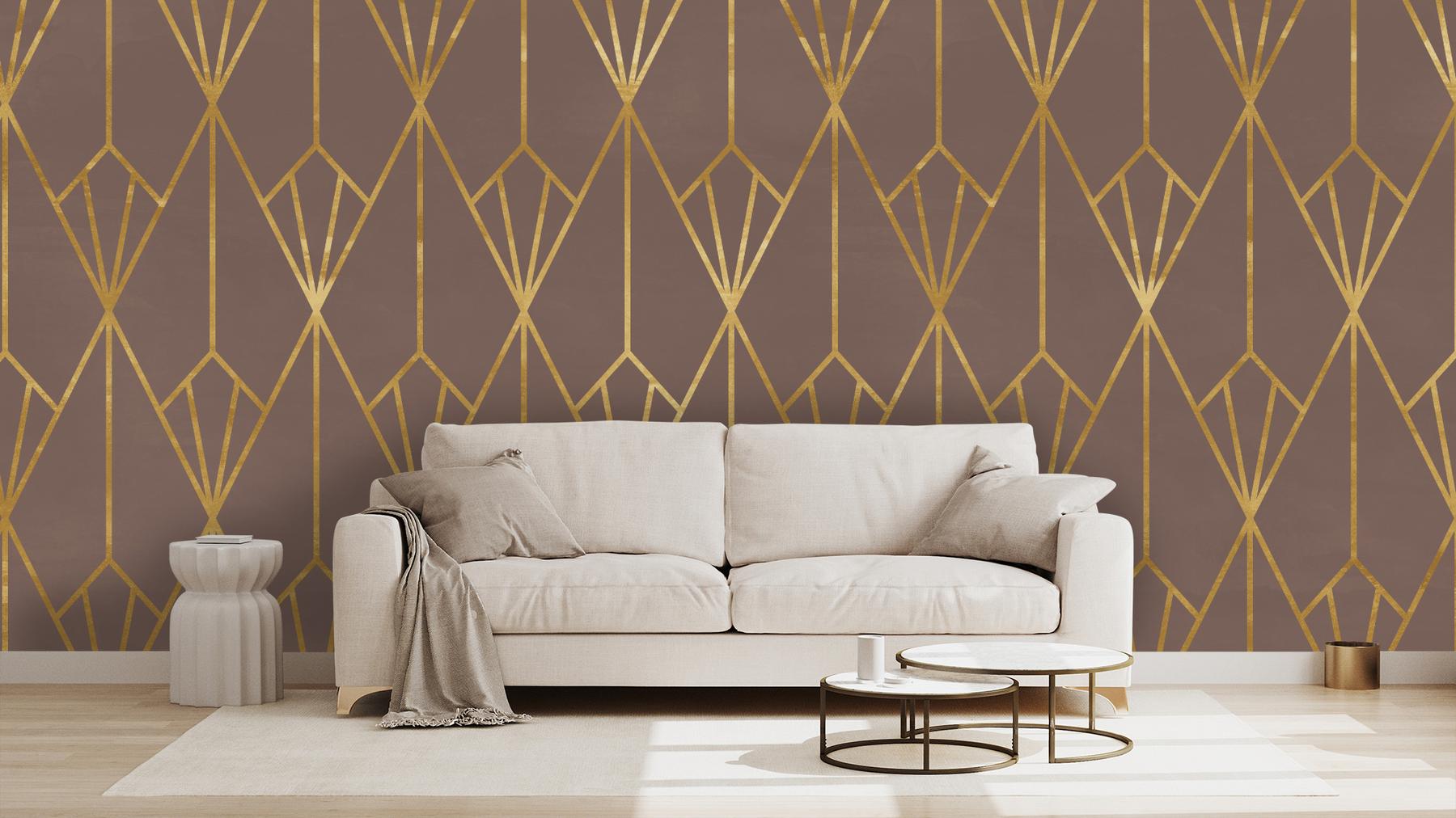 Elegant Art Deco Geometric Wallpaper Mural