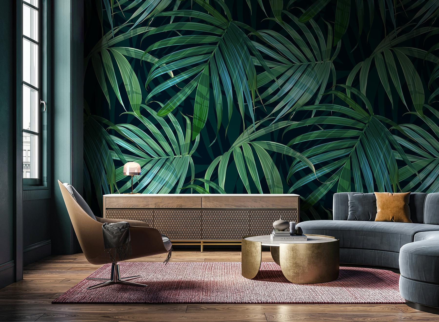 Lush Tropical Palm Fronds Wallpaper Mural