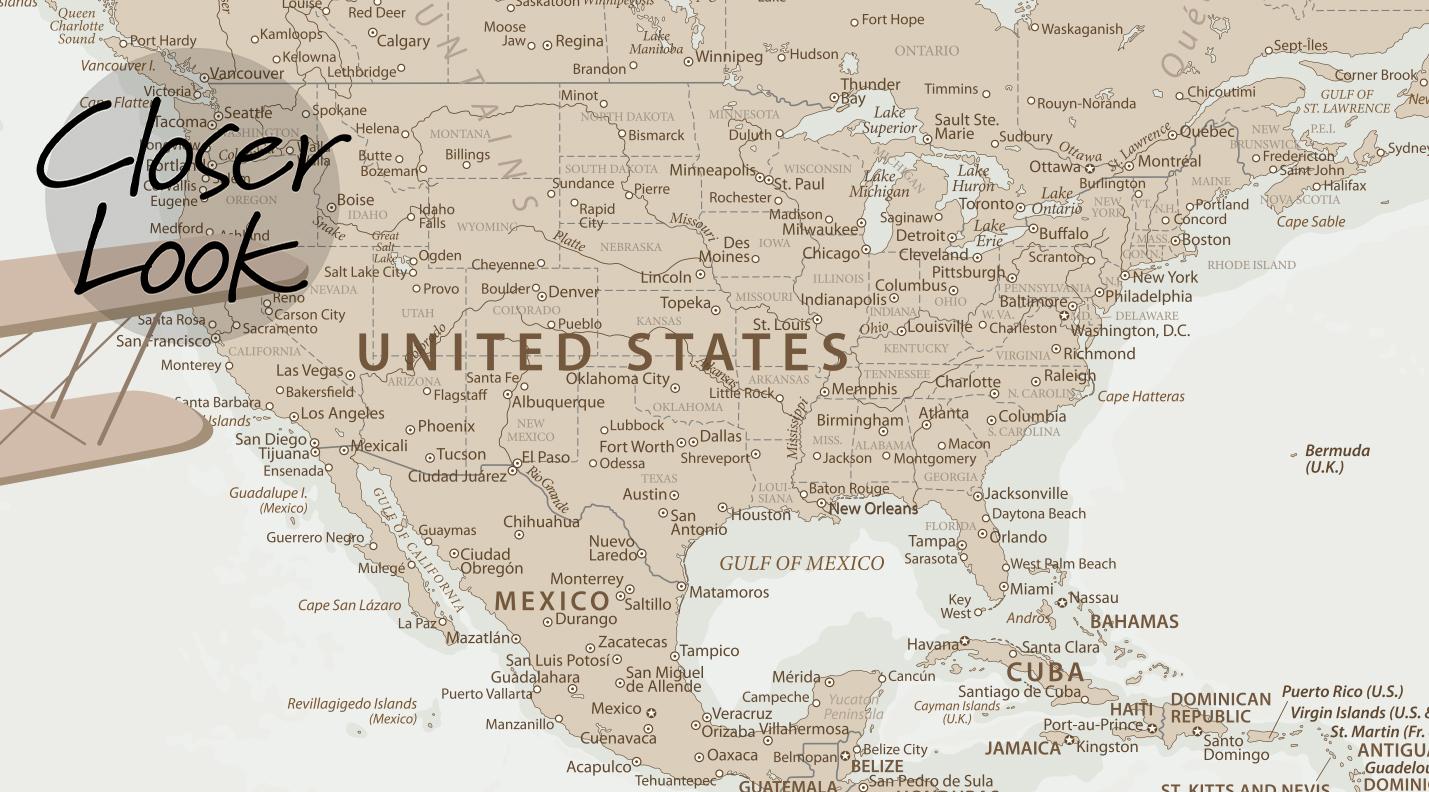 Classic Explorer Airplane World Map Wallpaper Mural