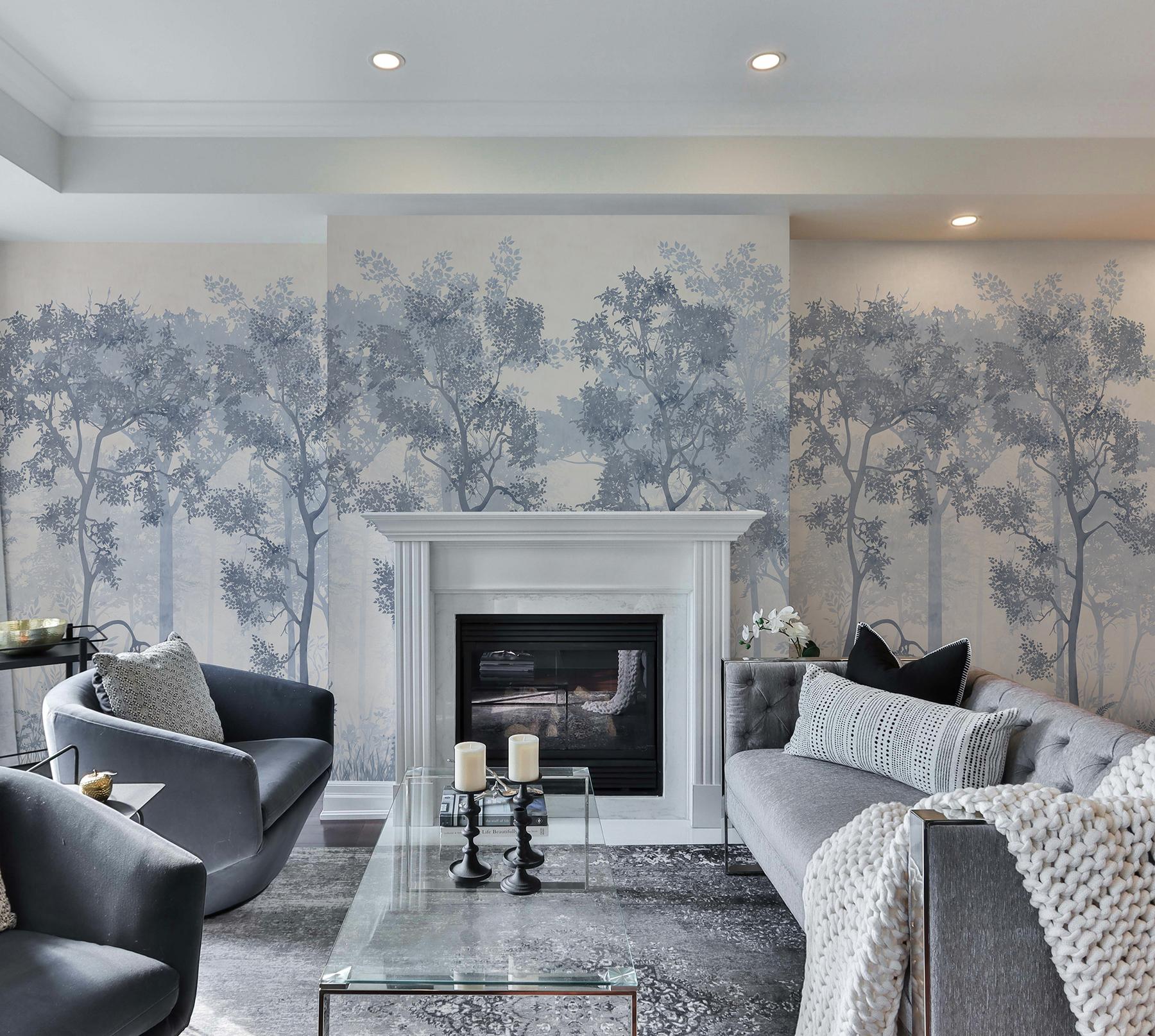 Tranquil Dawn Forest Wallpaper Mural