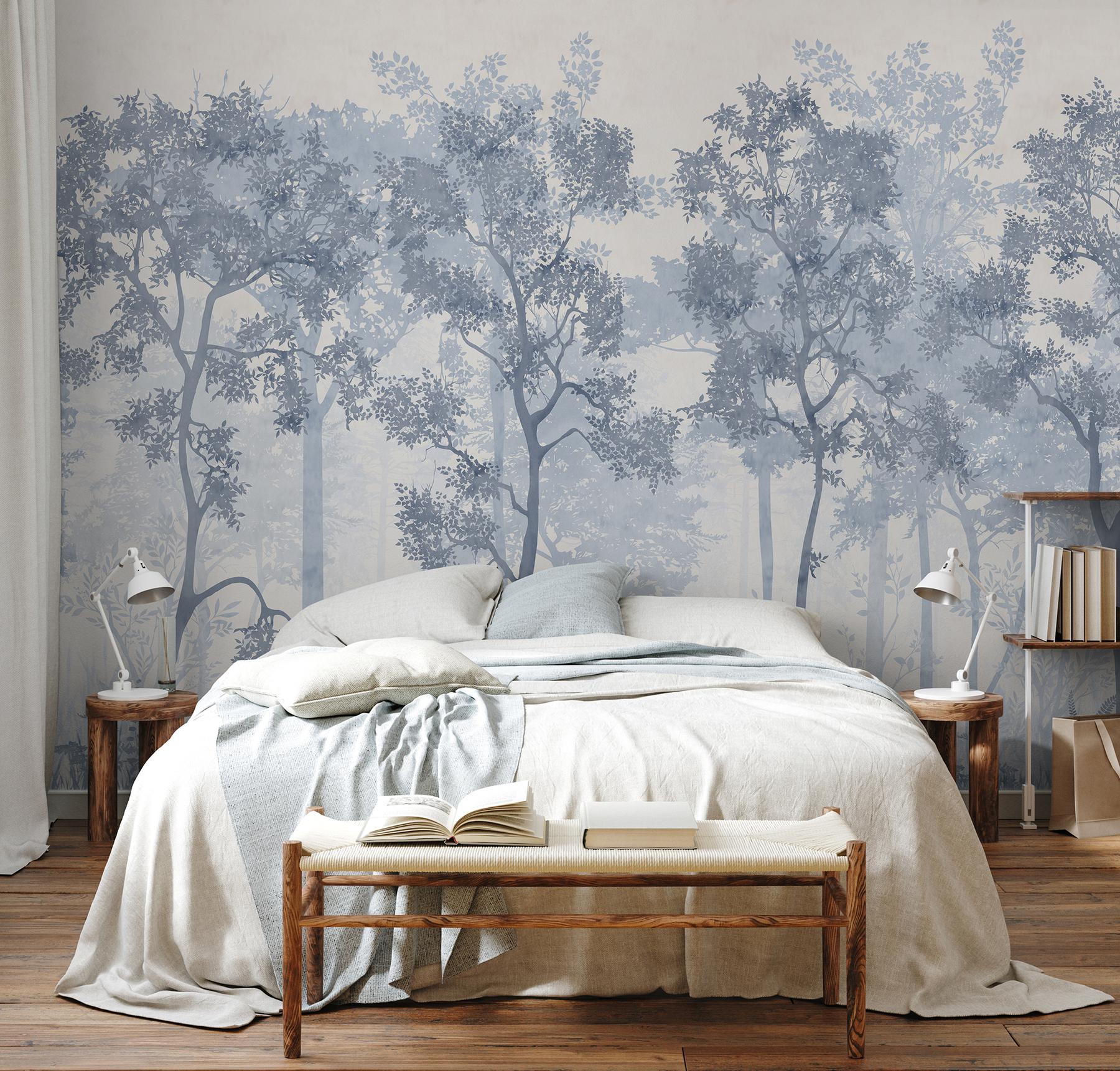 Tranquil Dawn Forest Wallpaper Mural