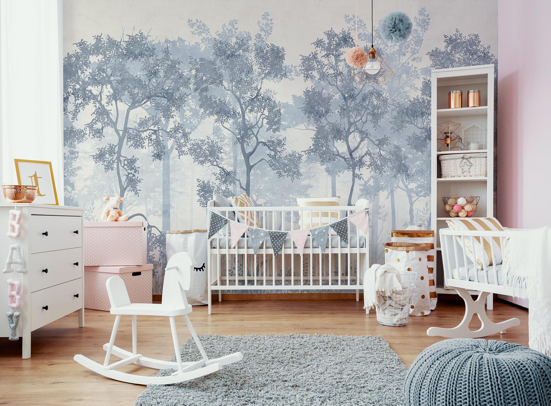 Tranquil Dawn Forest Wallpaper Mural