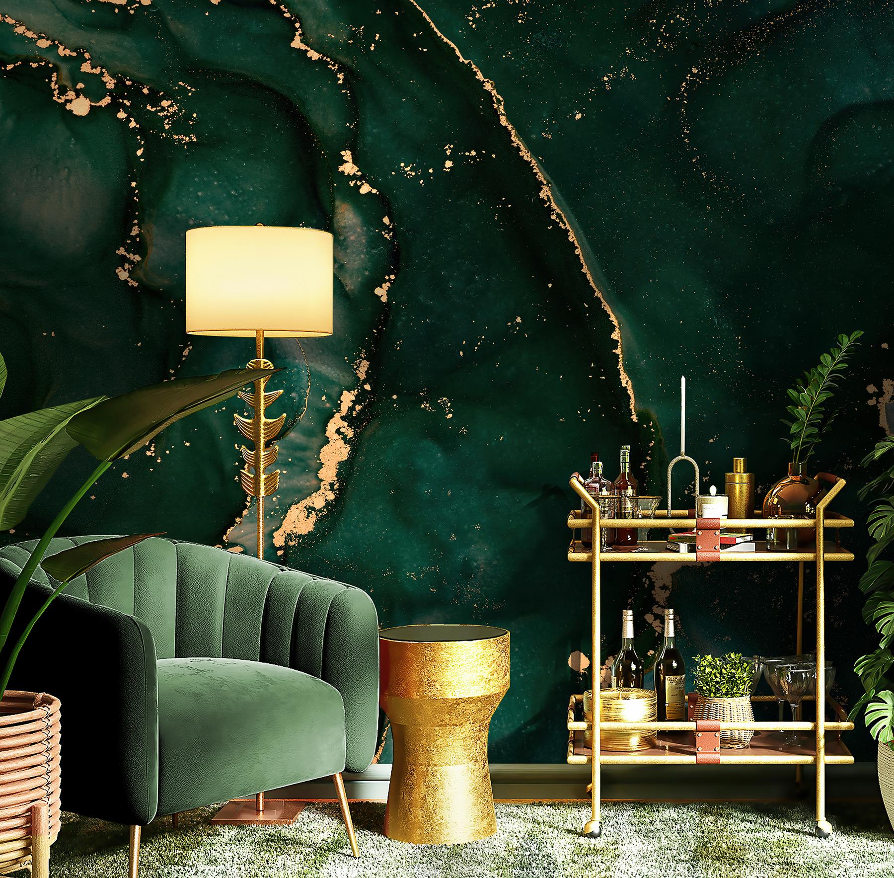Abstract Elegant Veined Marble Wallpaper Mural