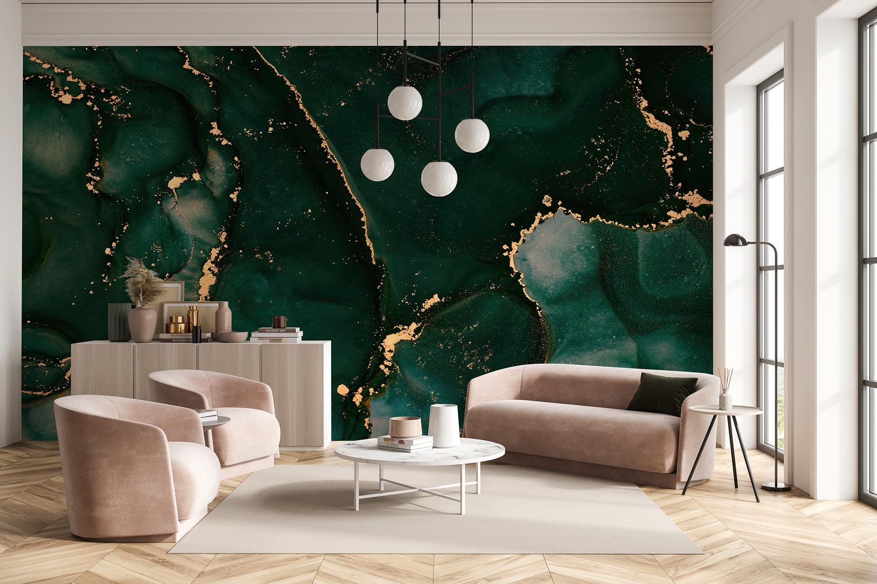 Abstract Elegant Veined Marble Wallpaper Mural