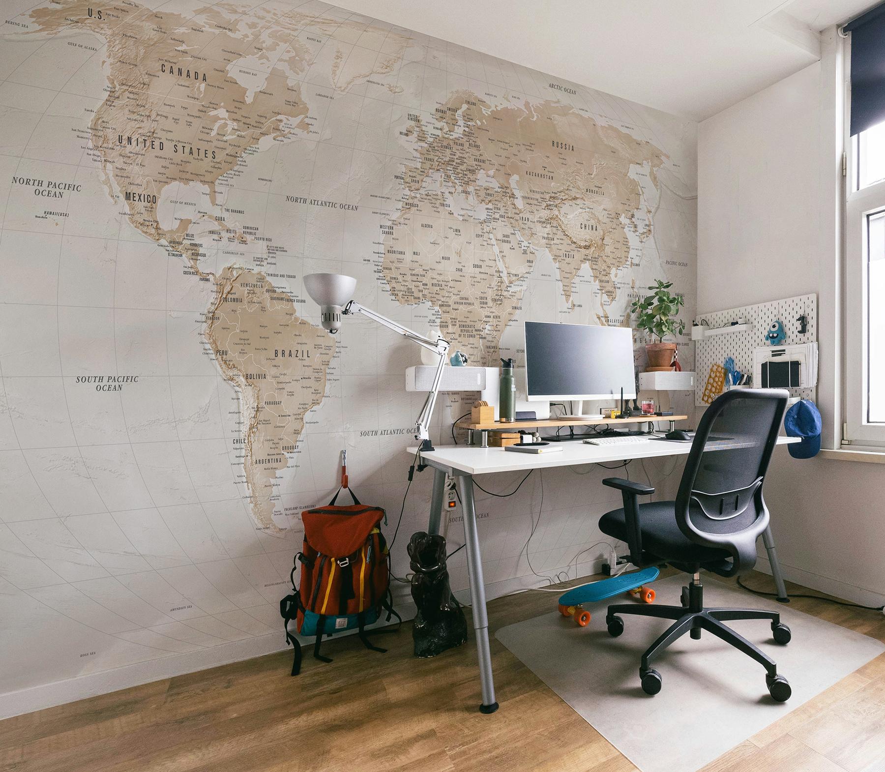 Global Geographic  World Map Wallpaper Mural