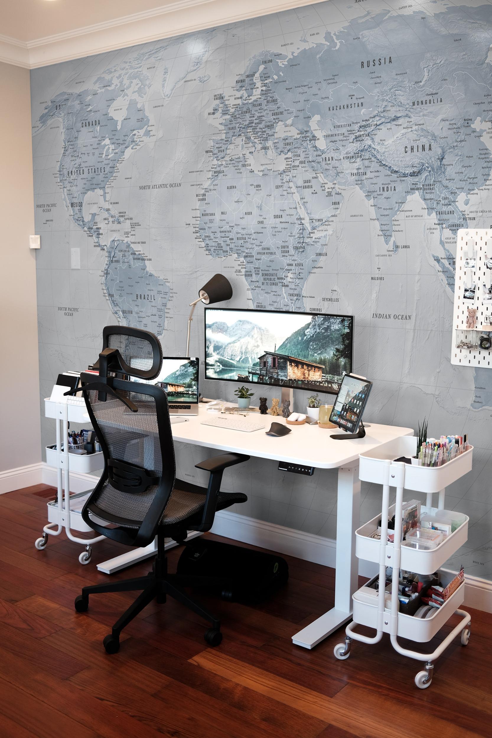 Global Geographic  World Map Wallpaper Mural