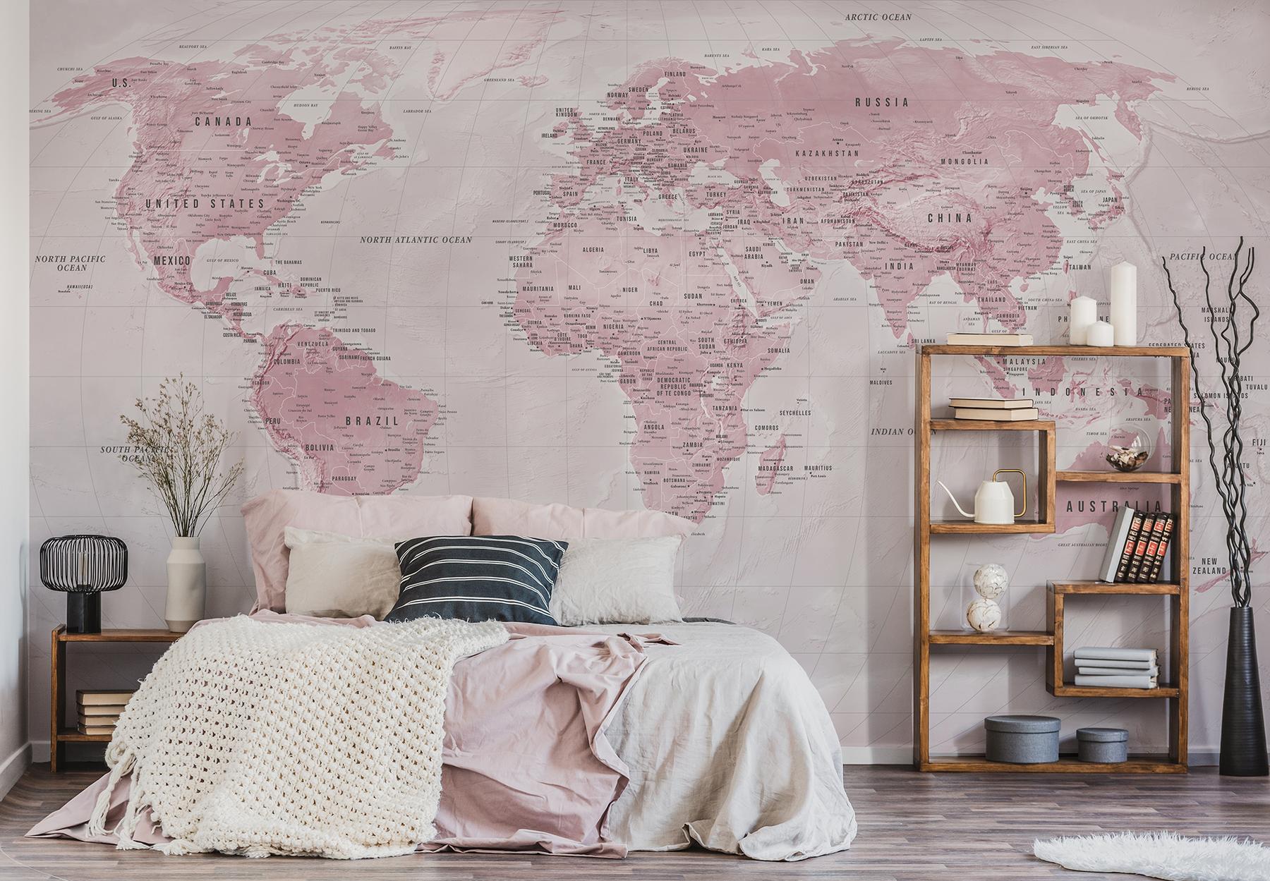 Global Geographic  World Map Wallpaper Mural