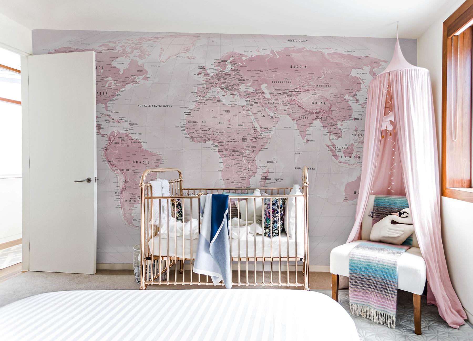 Global Geographic  World Map Wallpaper Mural