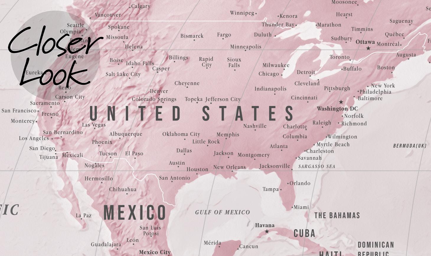 Global Geographic  World Map Wallpaper Mural